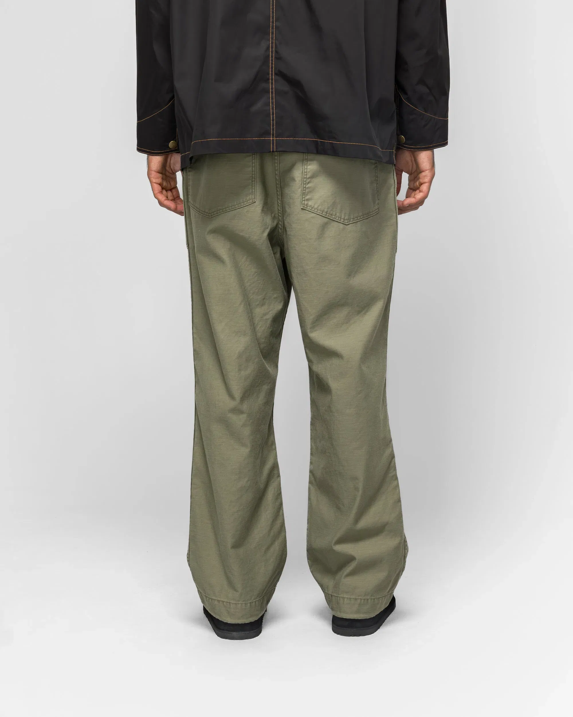 Needles String Field Pant - Olive Reversed Sateen