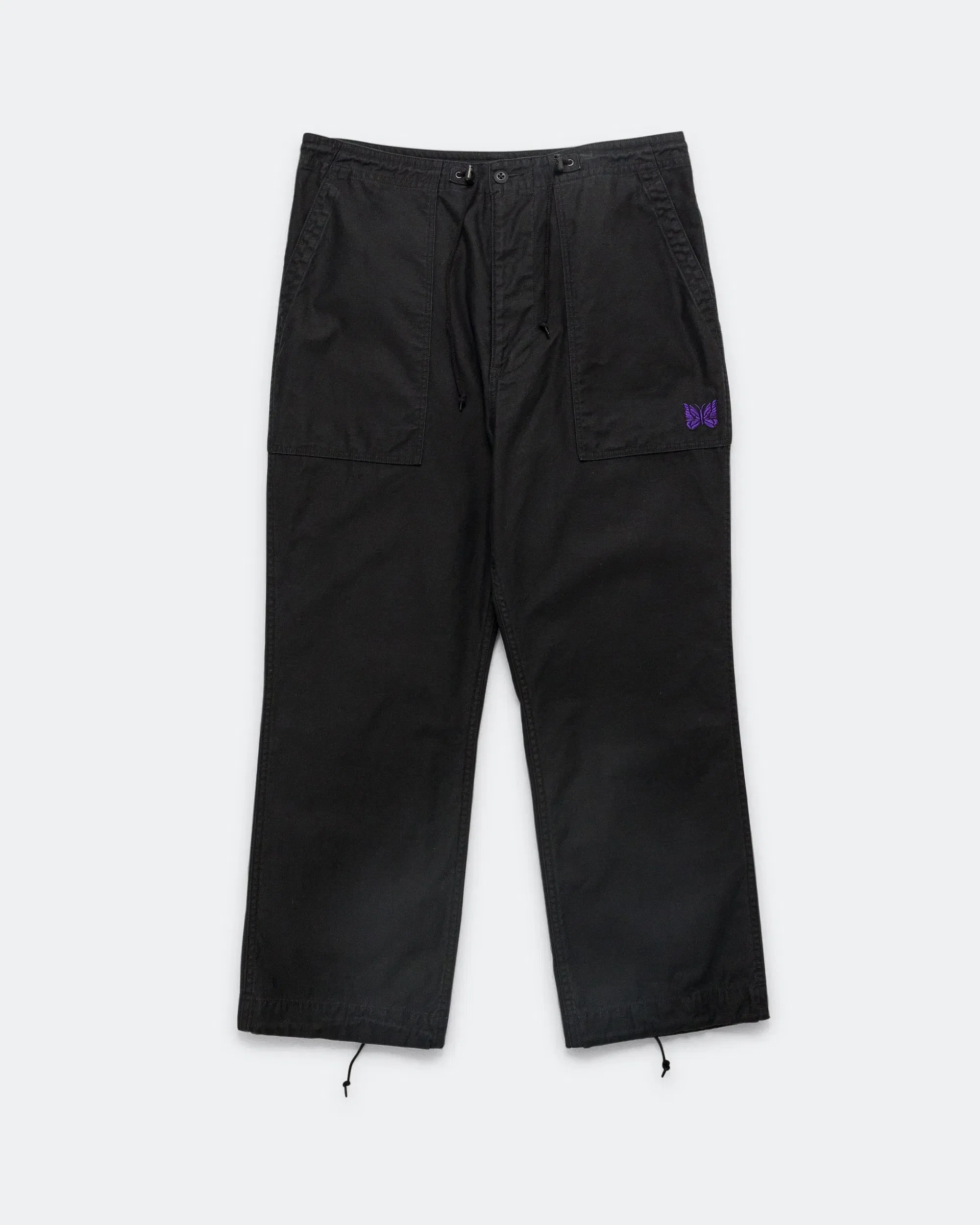 Needles String Field Pant - Black Reversed Sateen