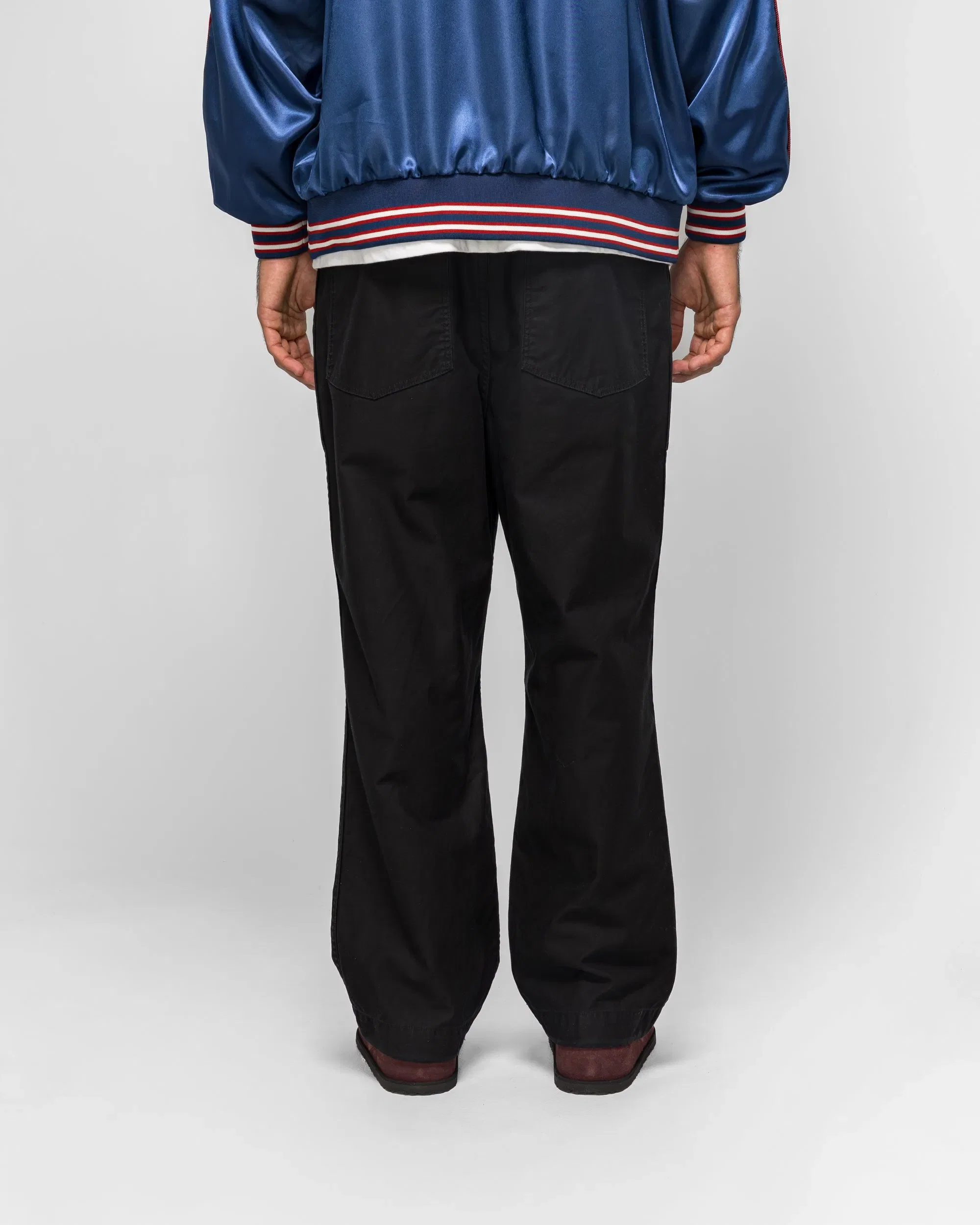 Needles String Field Pant - Black Reversed Sateen