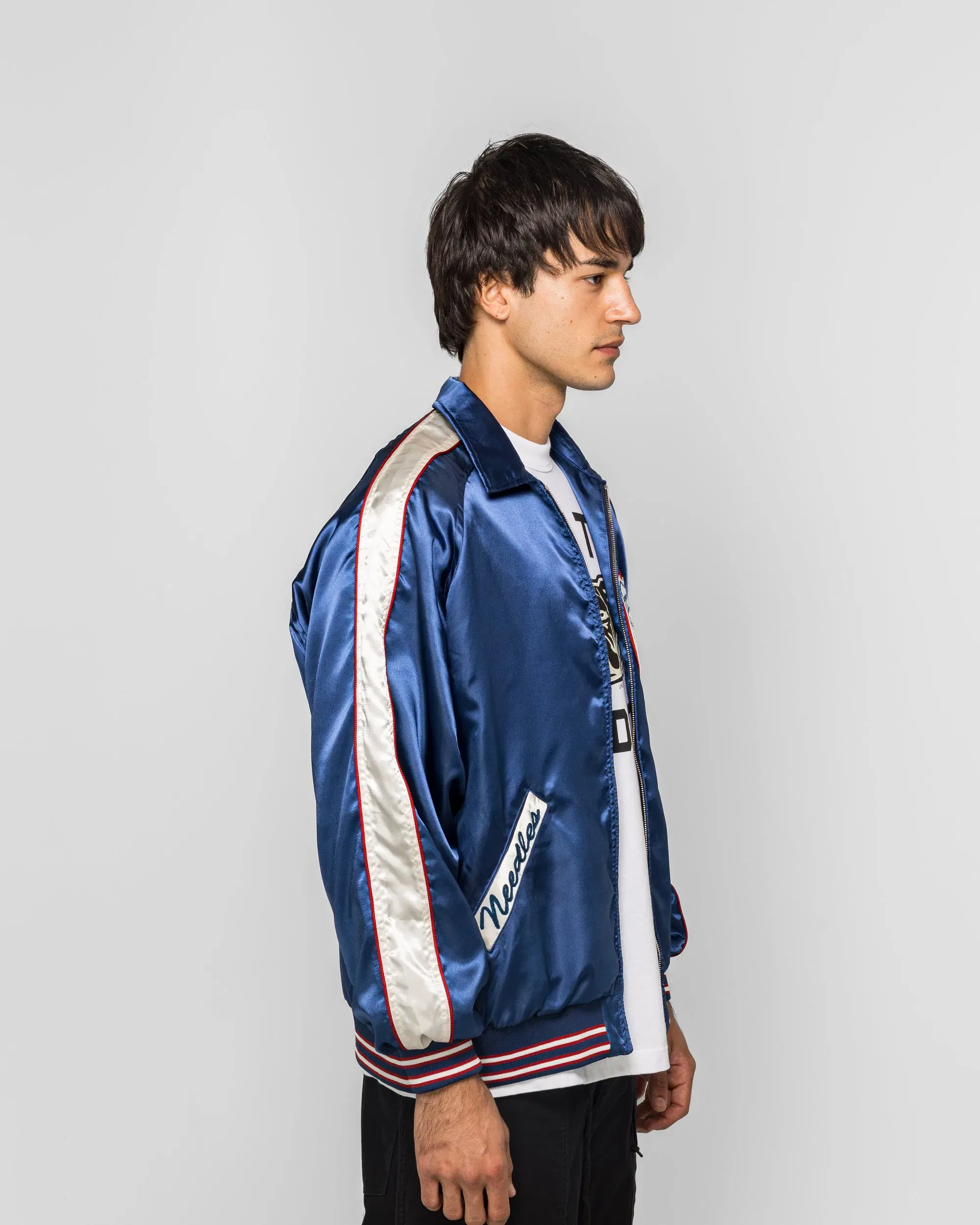 Needles Stadium Jacket - Navy Poly Sateen