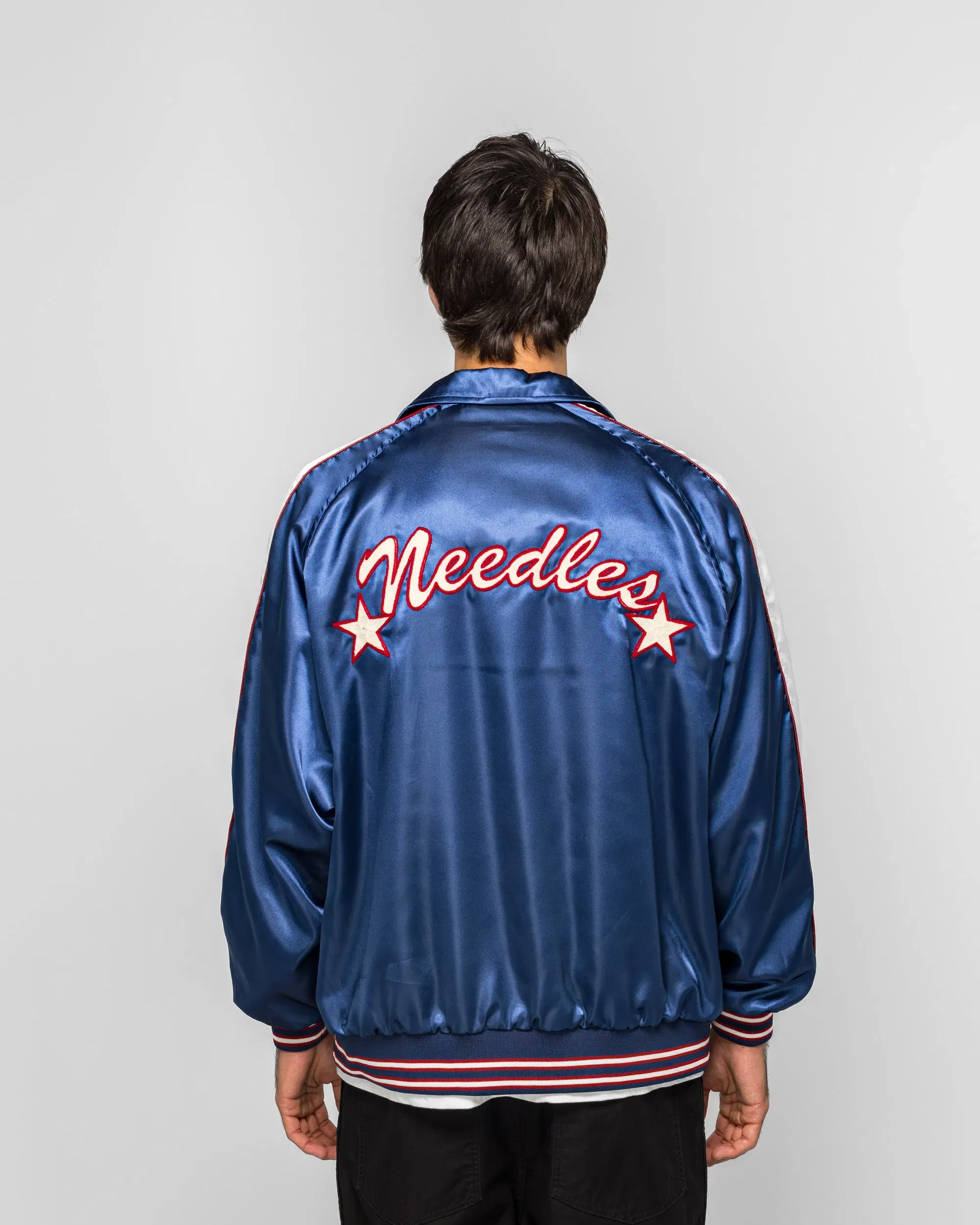 Needles Stadium Jacket - Navy Poly Sateen