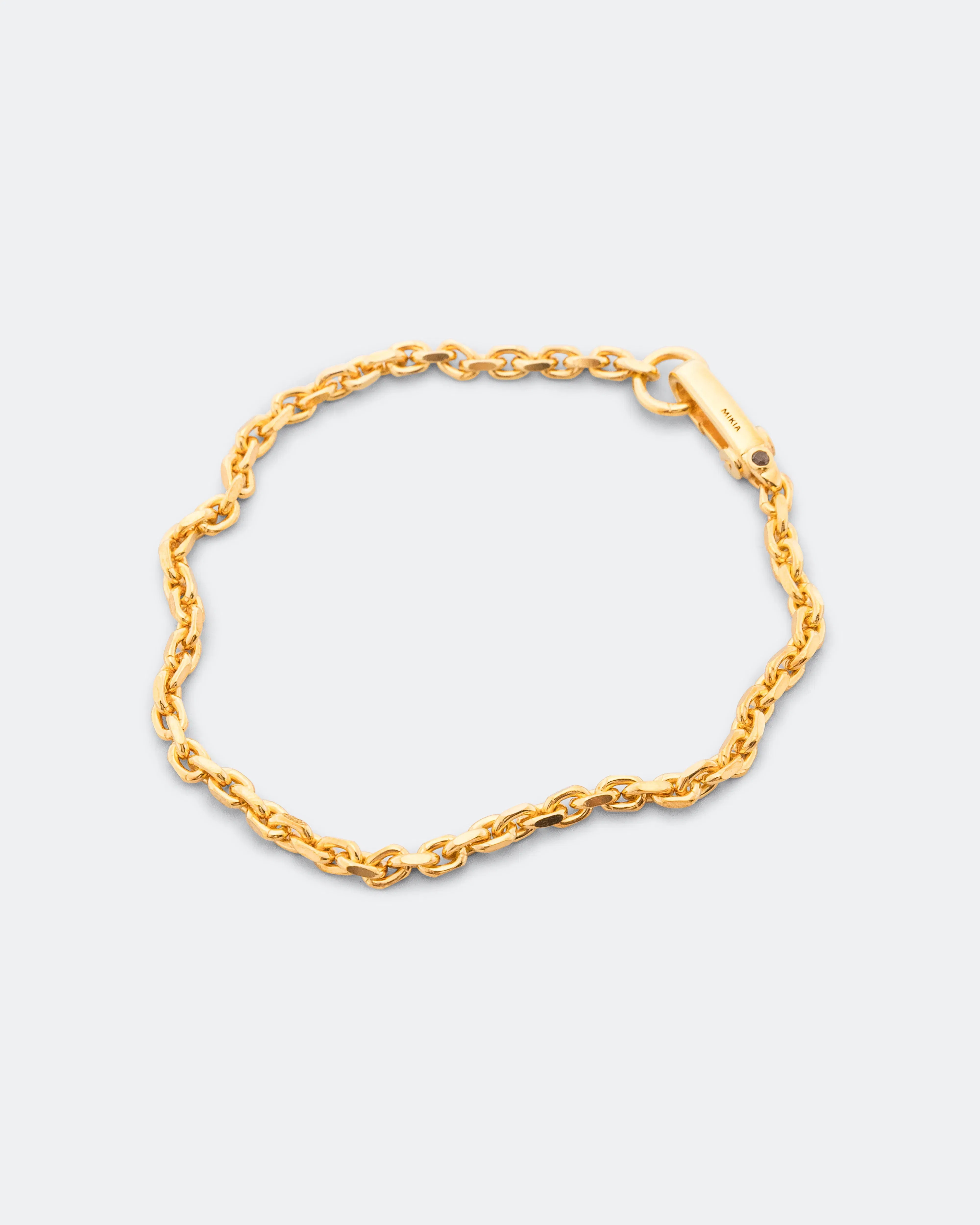 Mikia Chain Bracelet - Gold Plated 925 Silver/Smoky Quartz