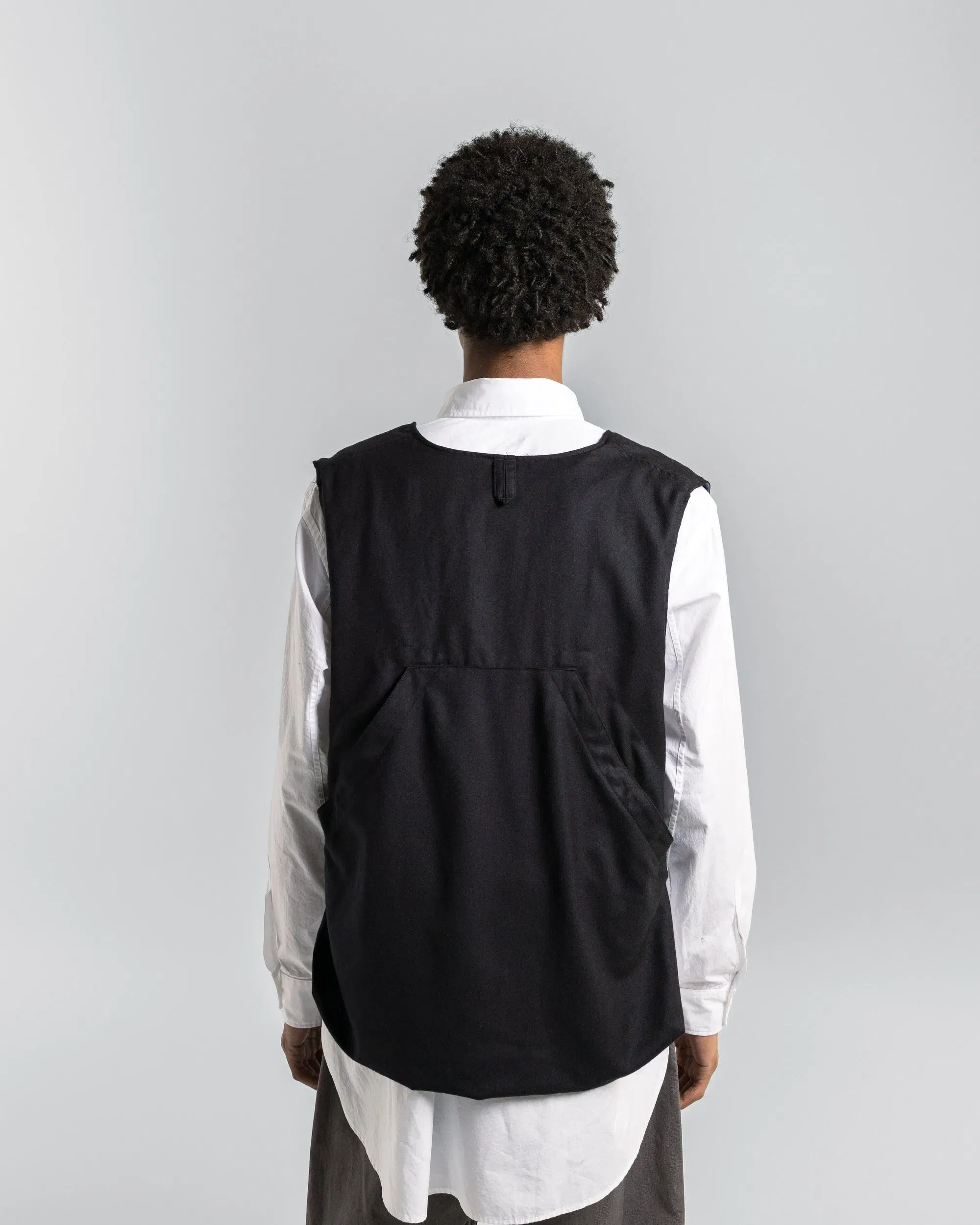 Engineered Garments Fowl Vest - Dark Navy High Count Worsted Wool