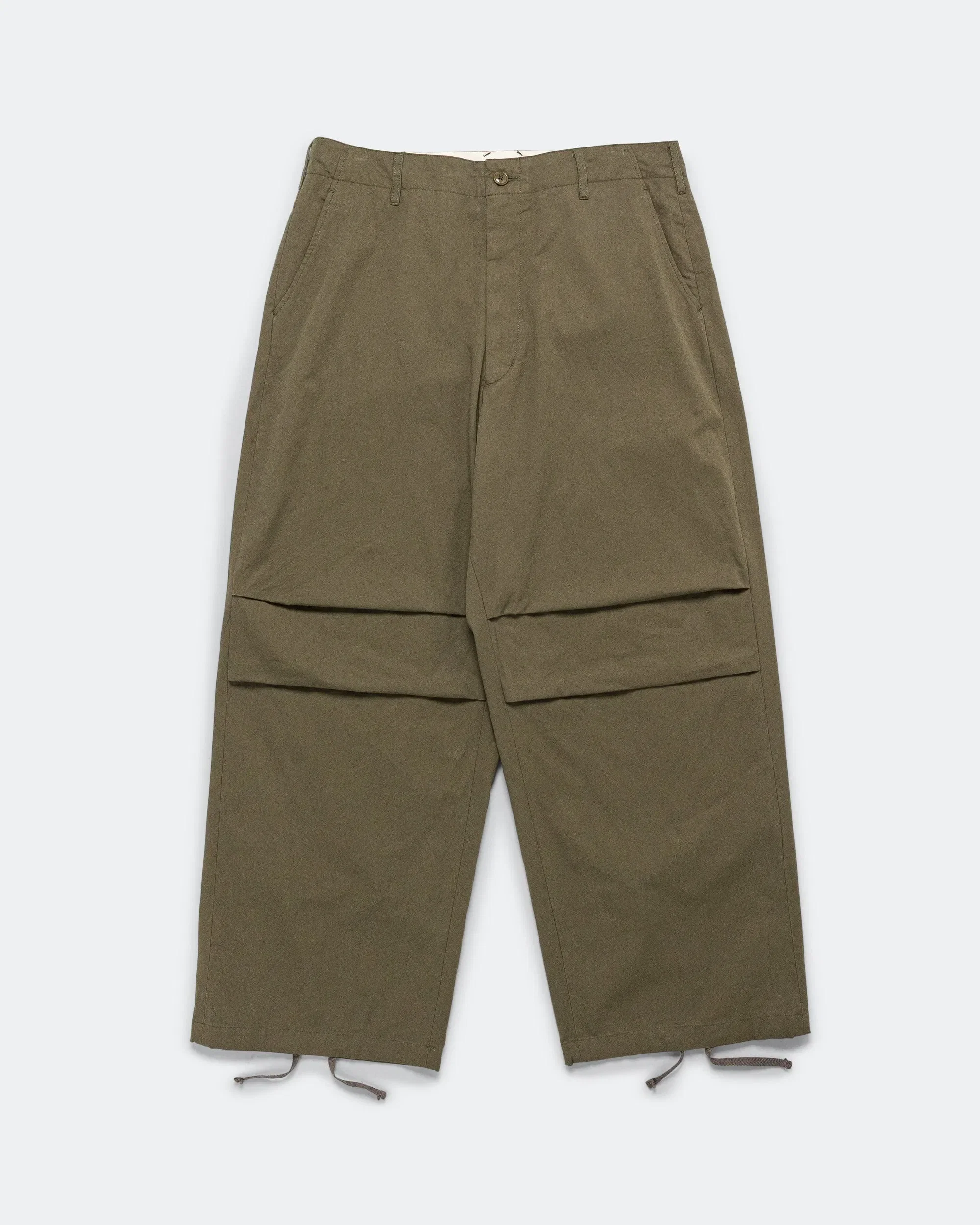 Engineered Garments Over Pant - Olive Cotton Sanded Cloth