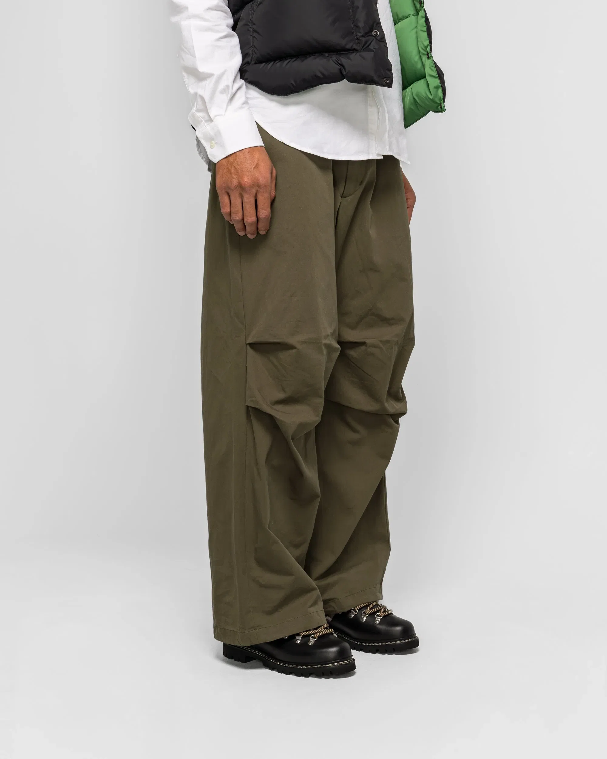 Engineered Garments Over Pant - Olive Cotton Sanded Cloth