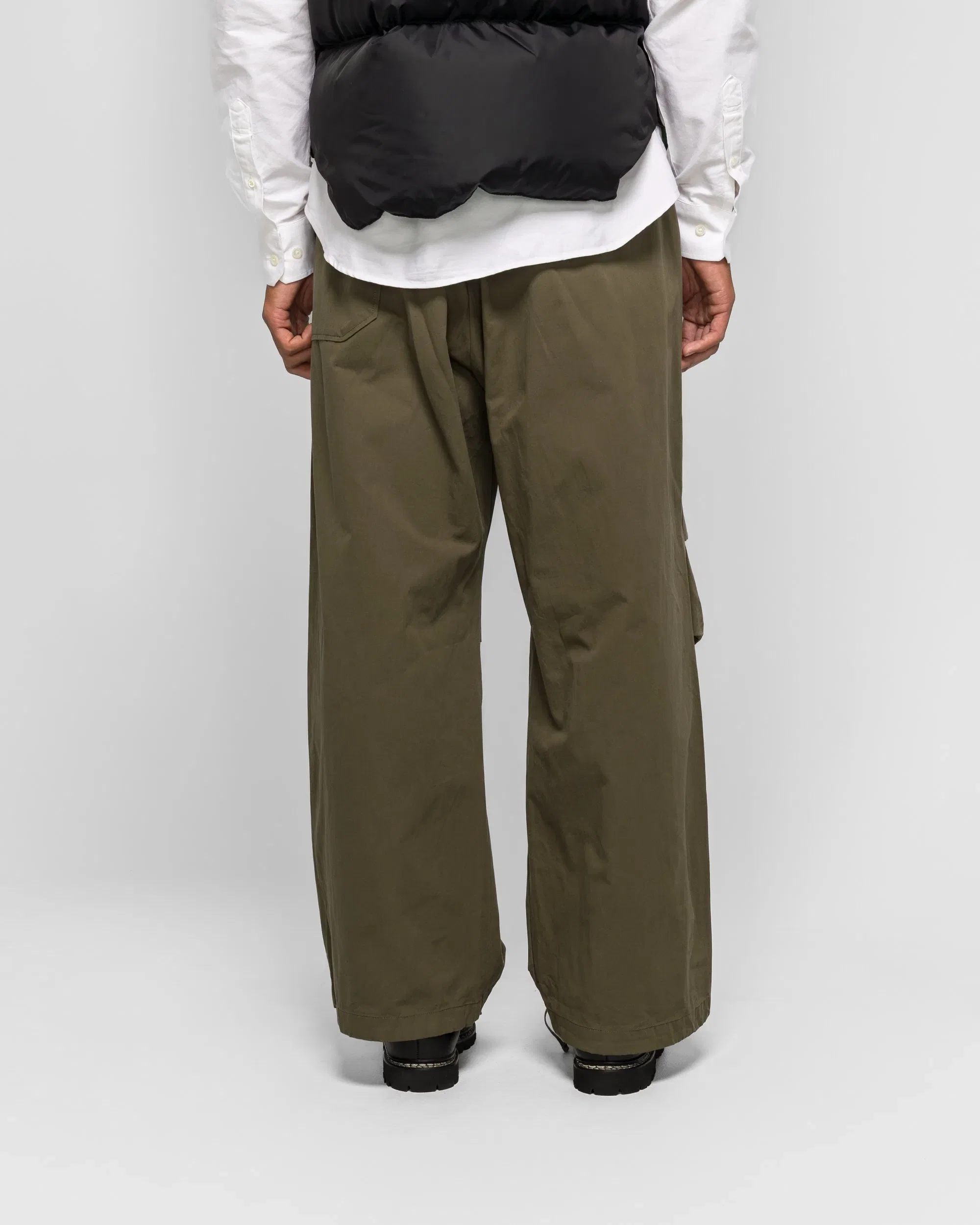 Engineered Garments Over Pant - Olive Cotton Sanded Cloth