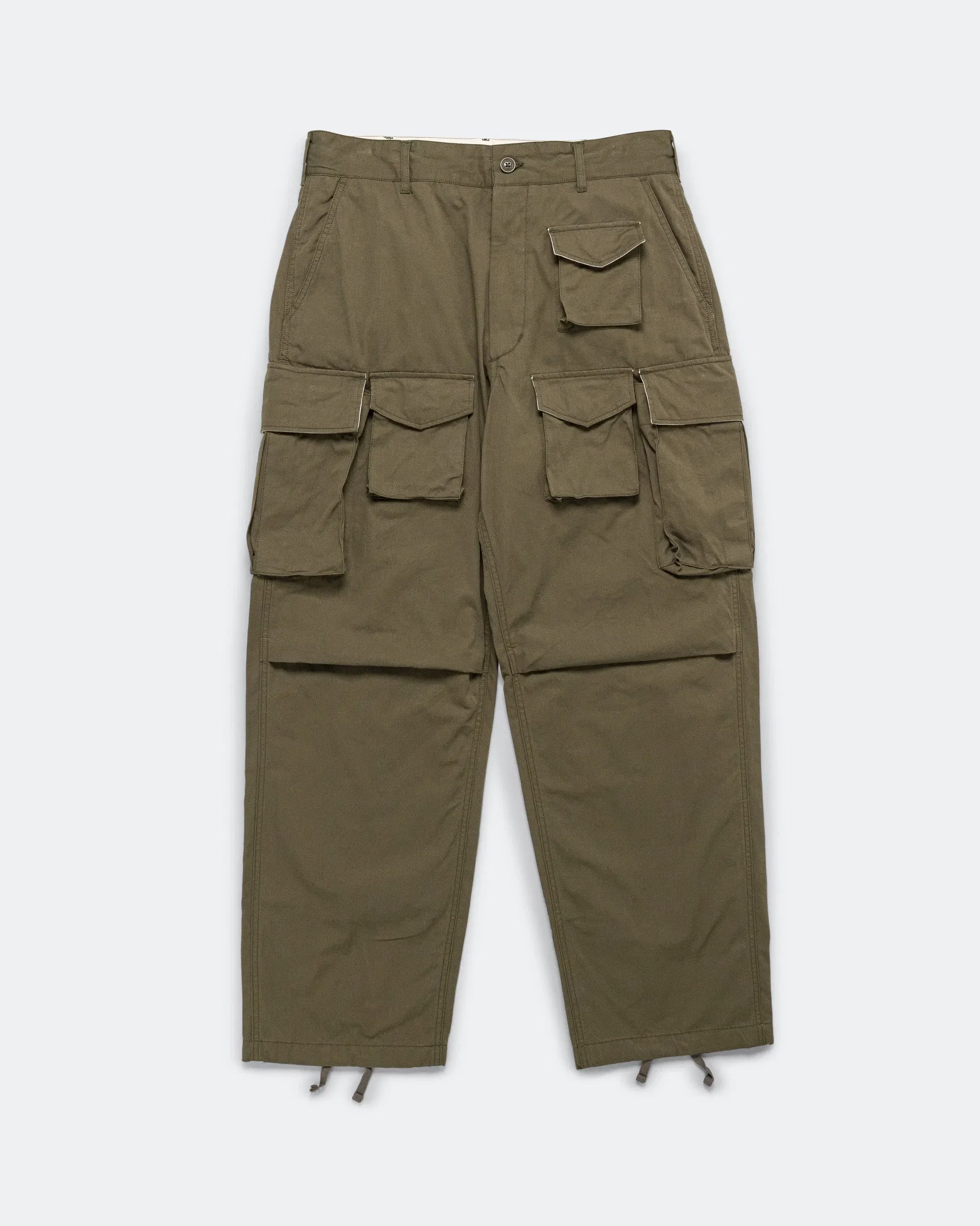 Engineered Garments FA Pant - Olive Cotton Sanded Cloth