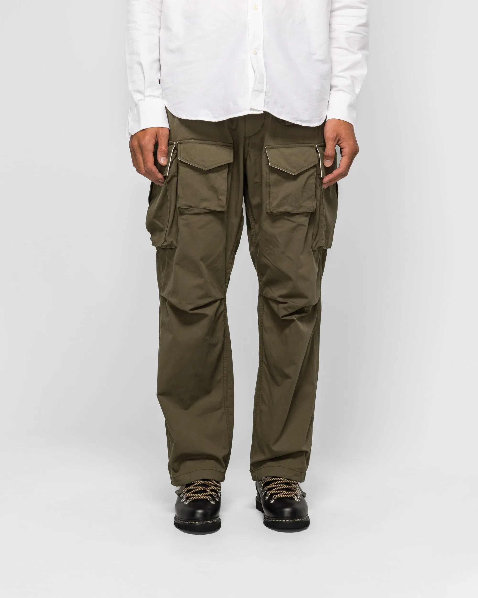 Engineered Garments FA Pant - Olive Cotton Sanded Cloth