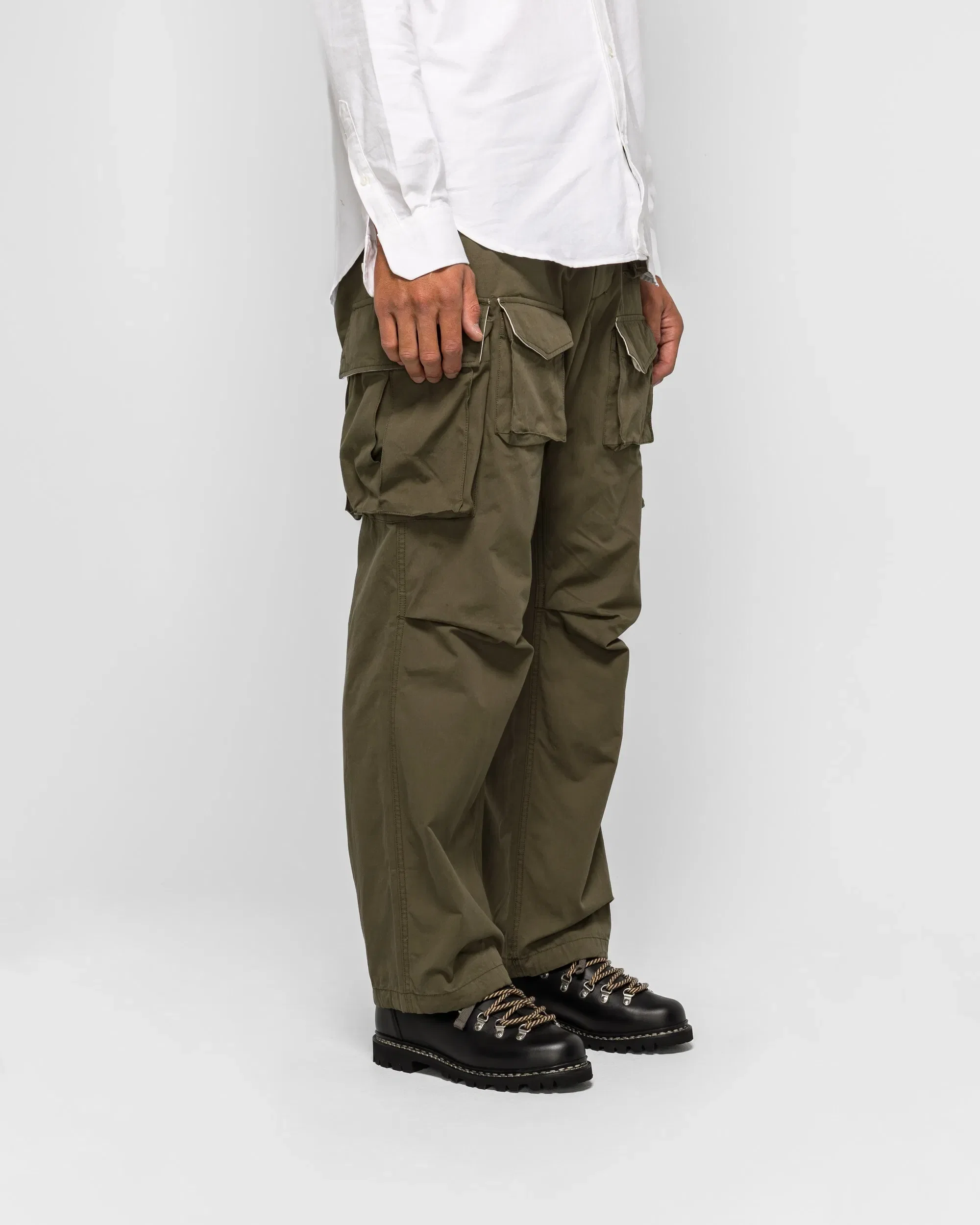 Engineered Garments FA Pant - Olive Cotton Sanded Cloth