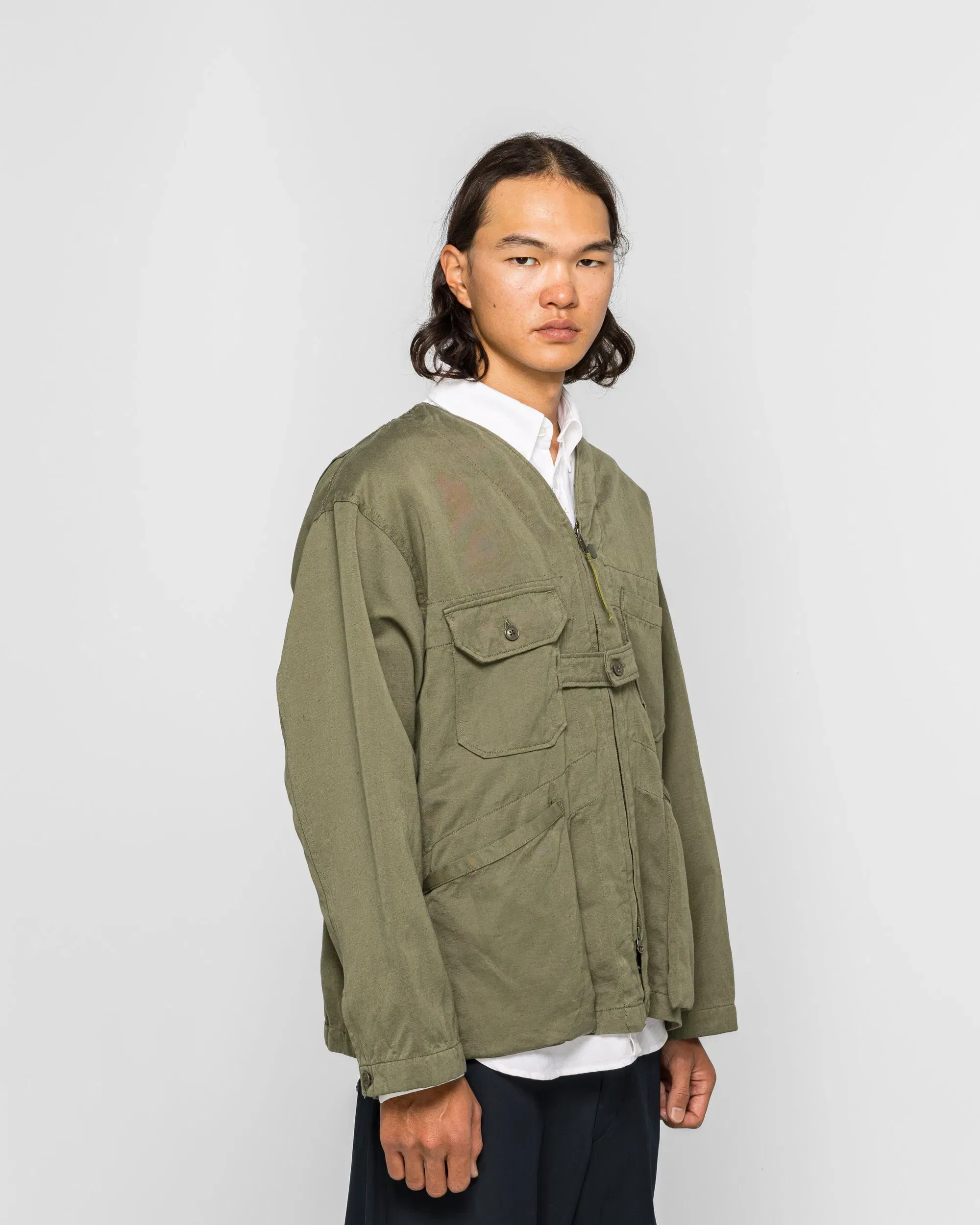 Engineered Garments Cardigan Jacket - Olive CL Heavy Twill