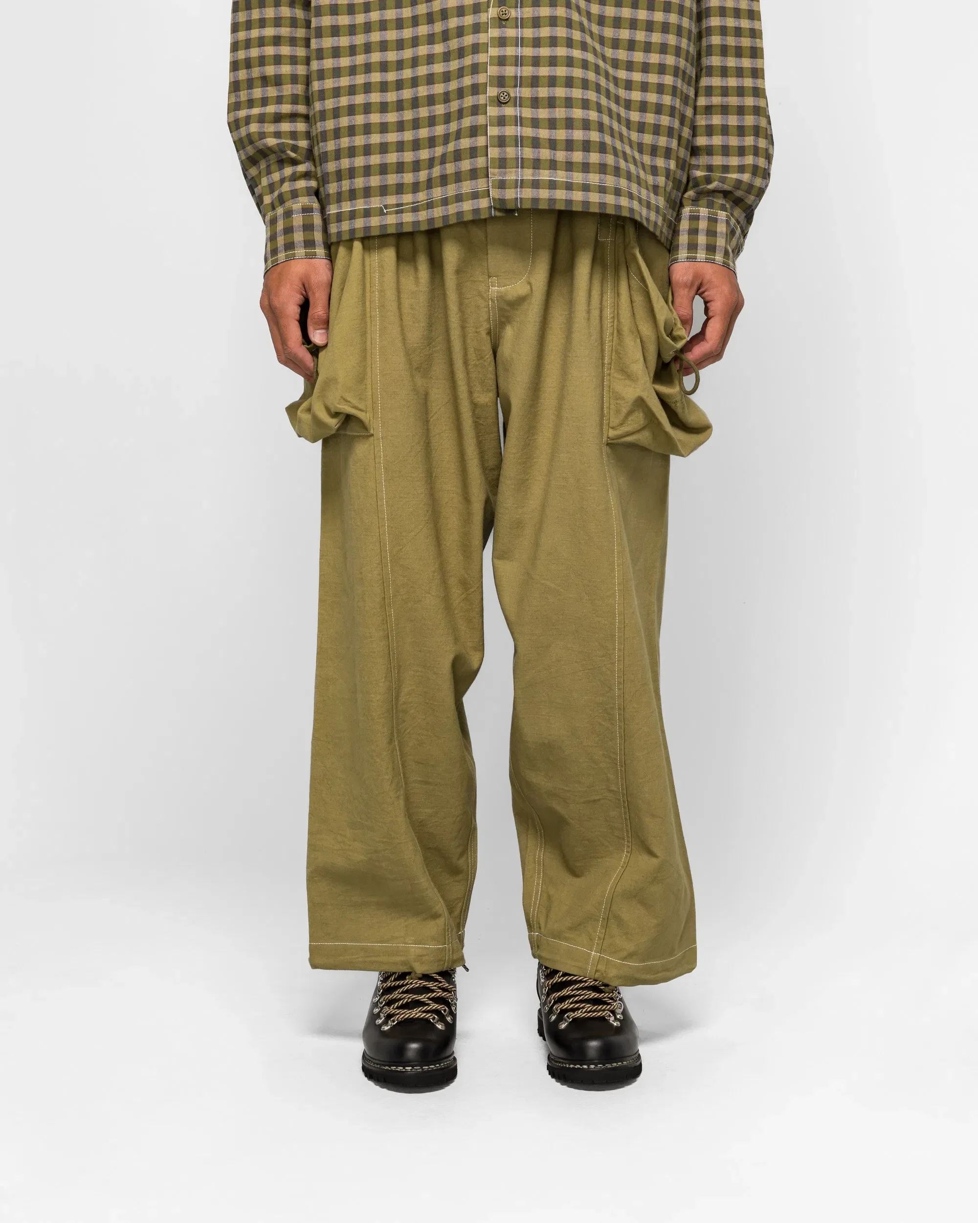 STORY mfg. Salt Pants - Olive Slub
