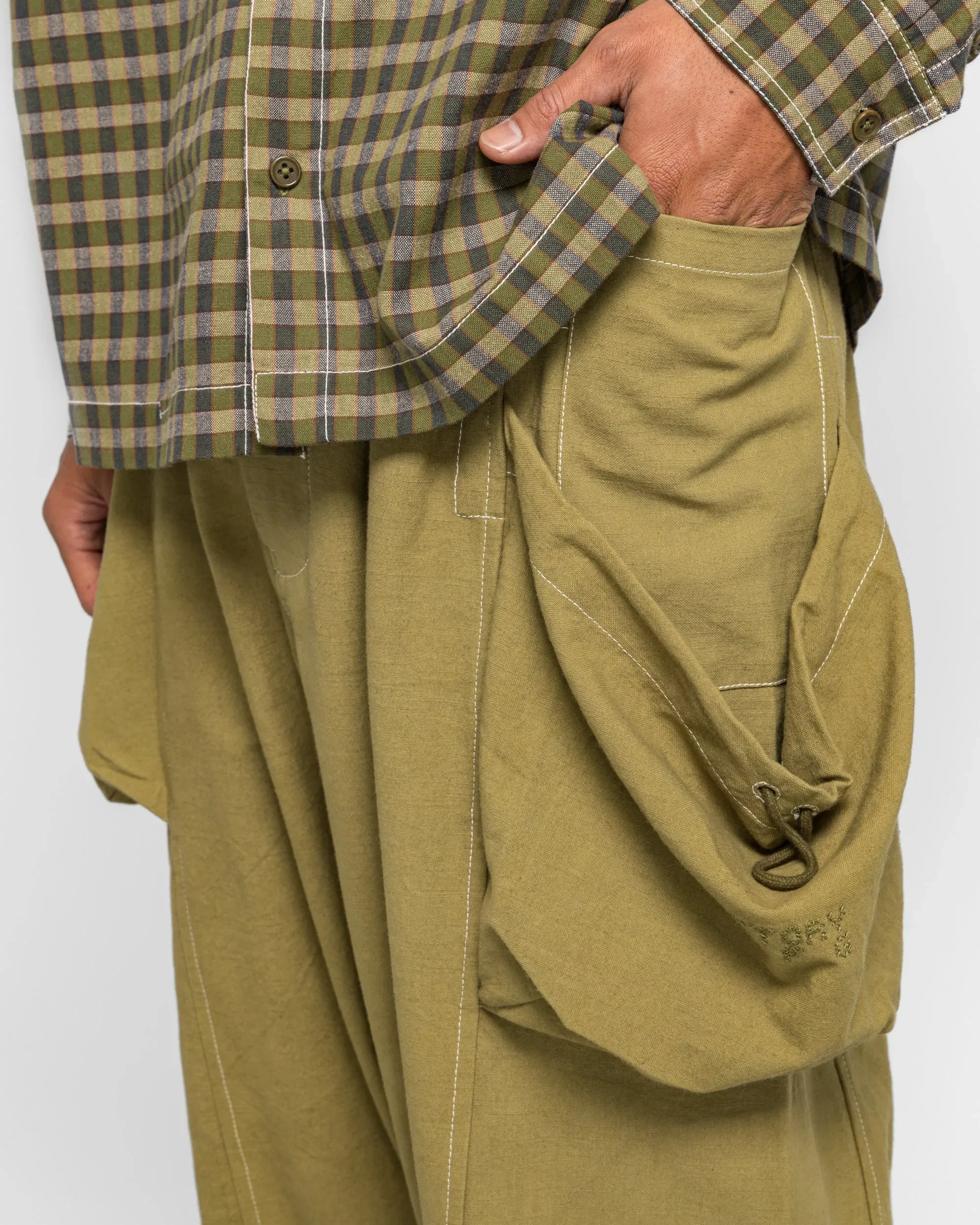STORY mfg. Salt Pants - Olive Slub