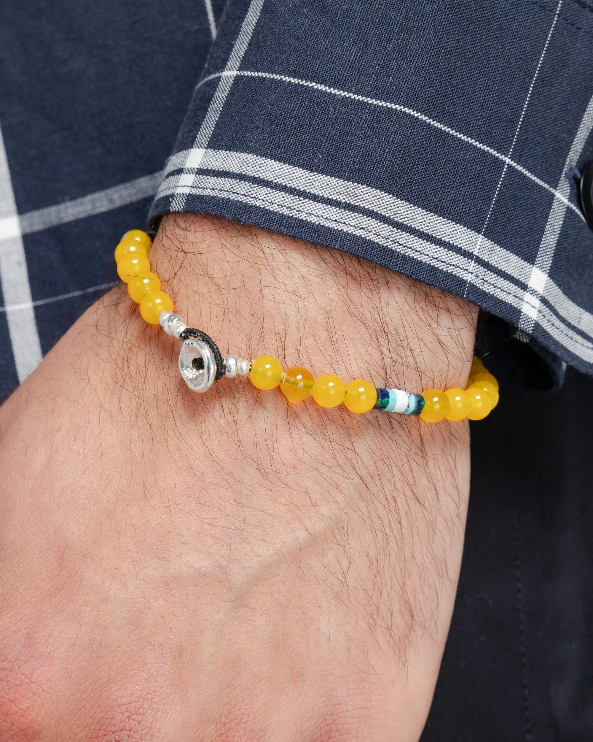 Mikia 6mm Bracelet x UP THERE - Chalcedony/925 Silver