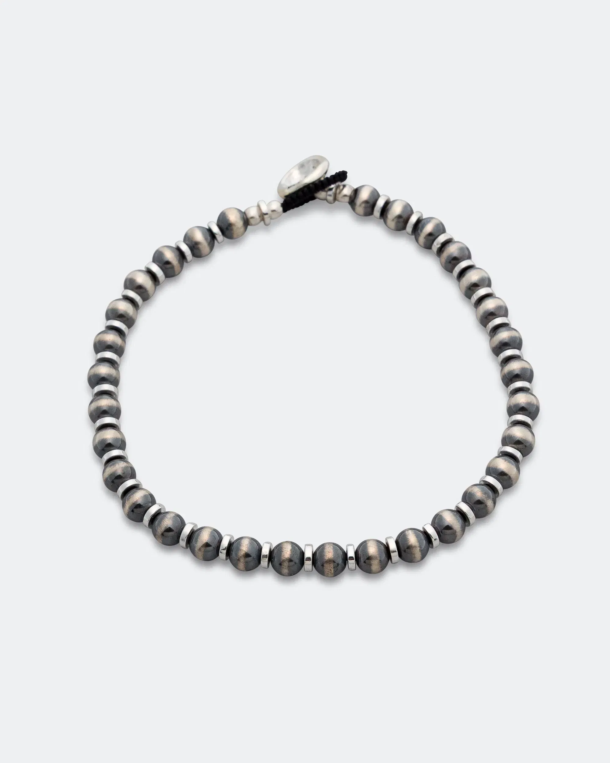 Mikia Navajo Pearl 5mm Bracelet - 925 Silver