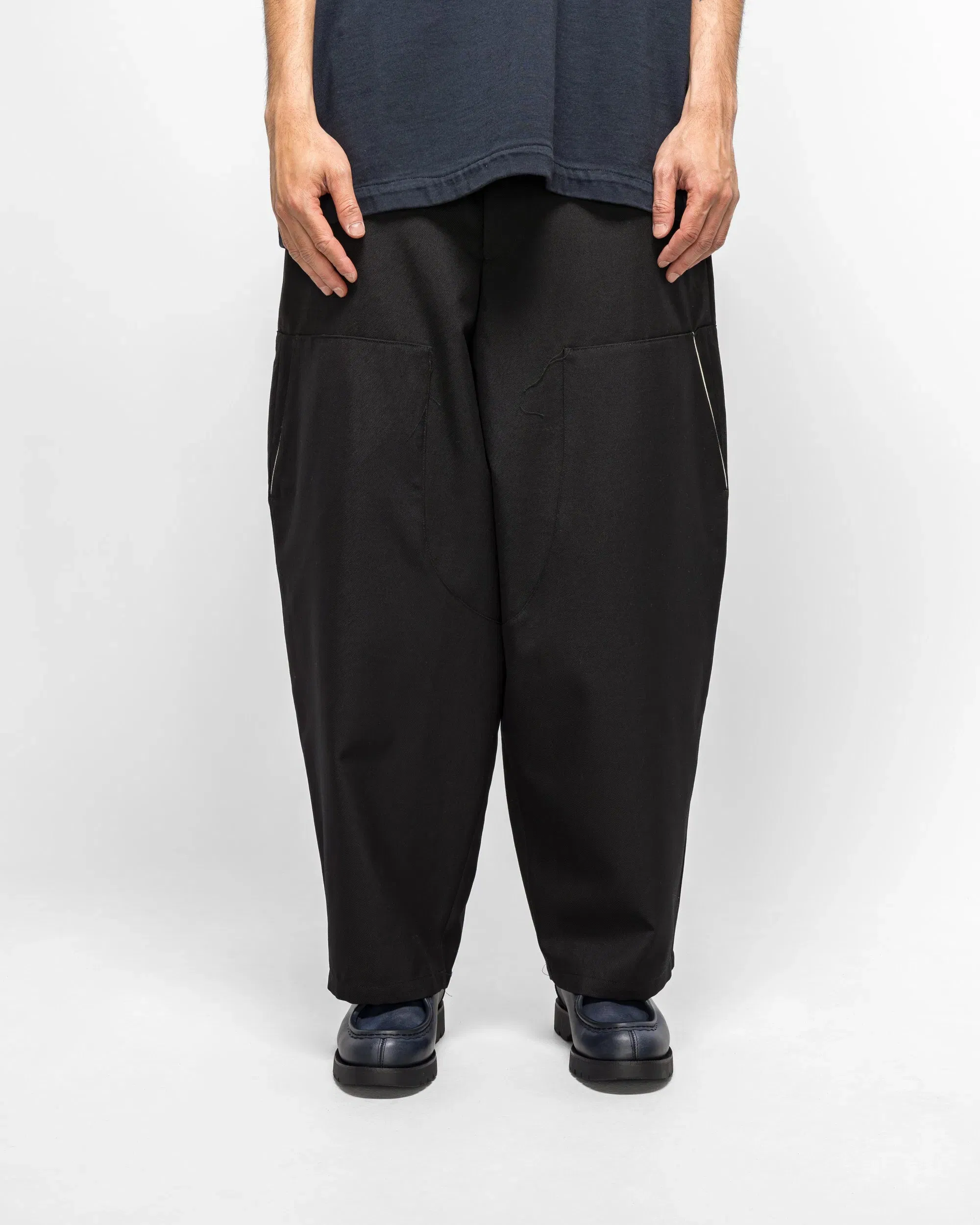 Camiel Fortgens Double Pants - Black Poly/Wool Twill