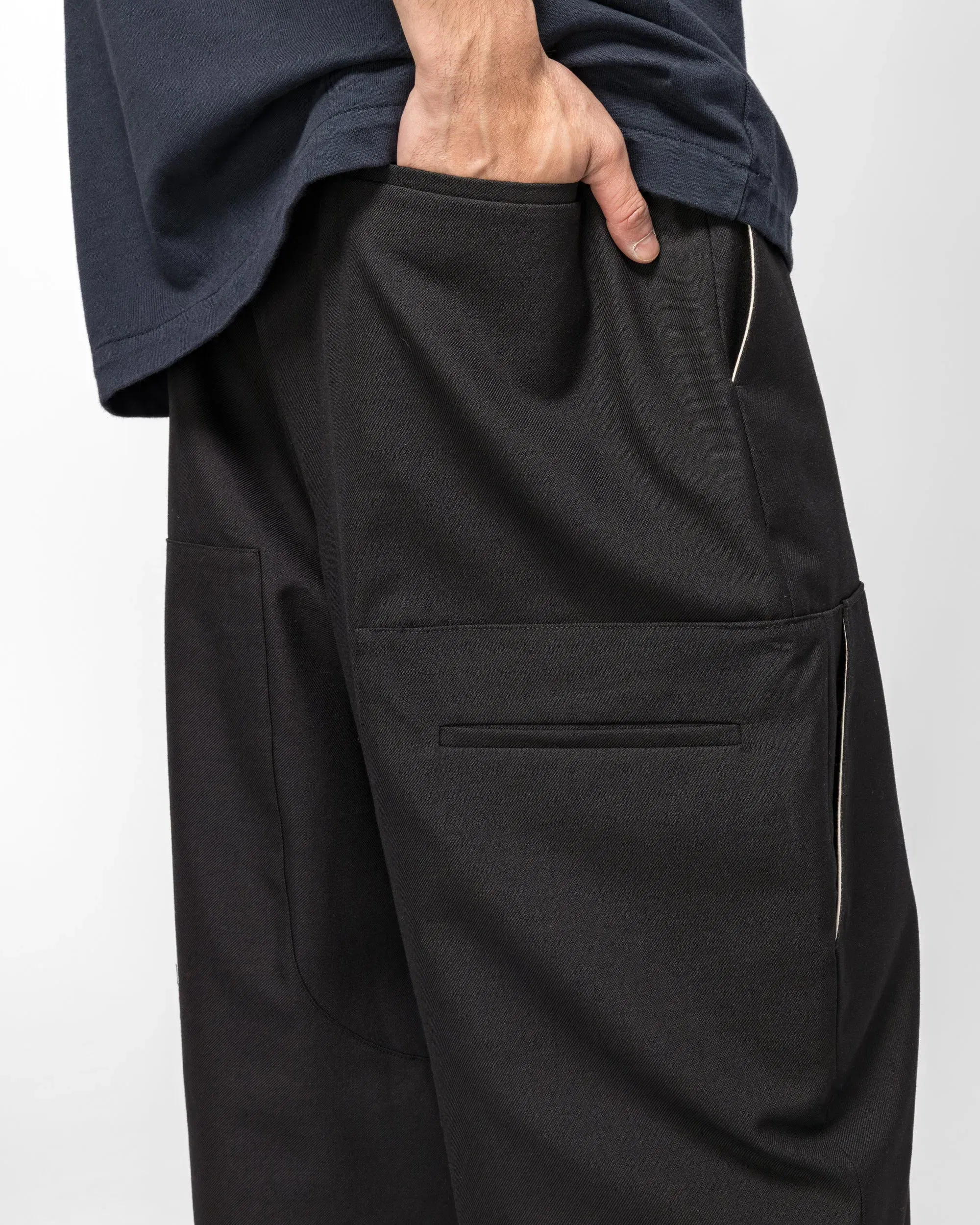 Camiel Fortgens Double Pants - Black Poly/Wool Twill