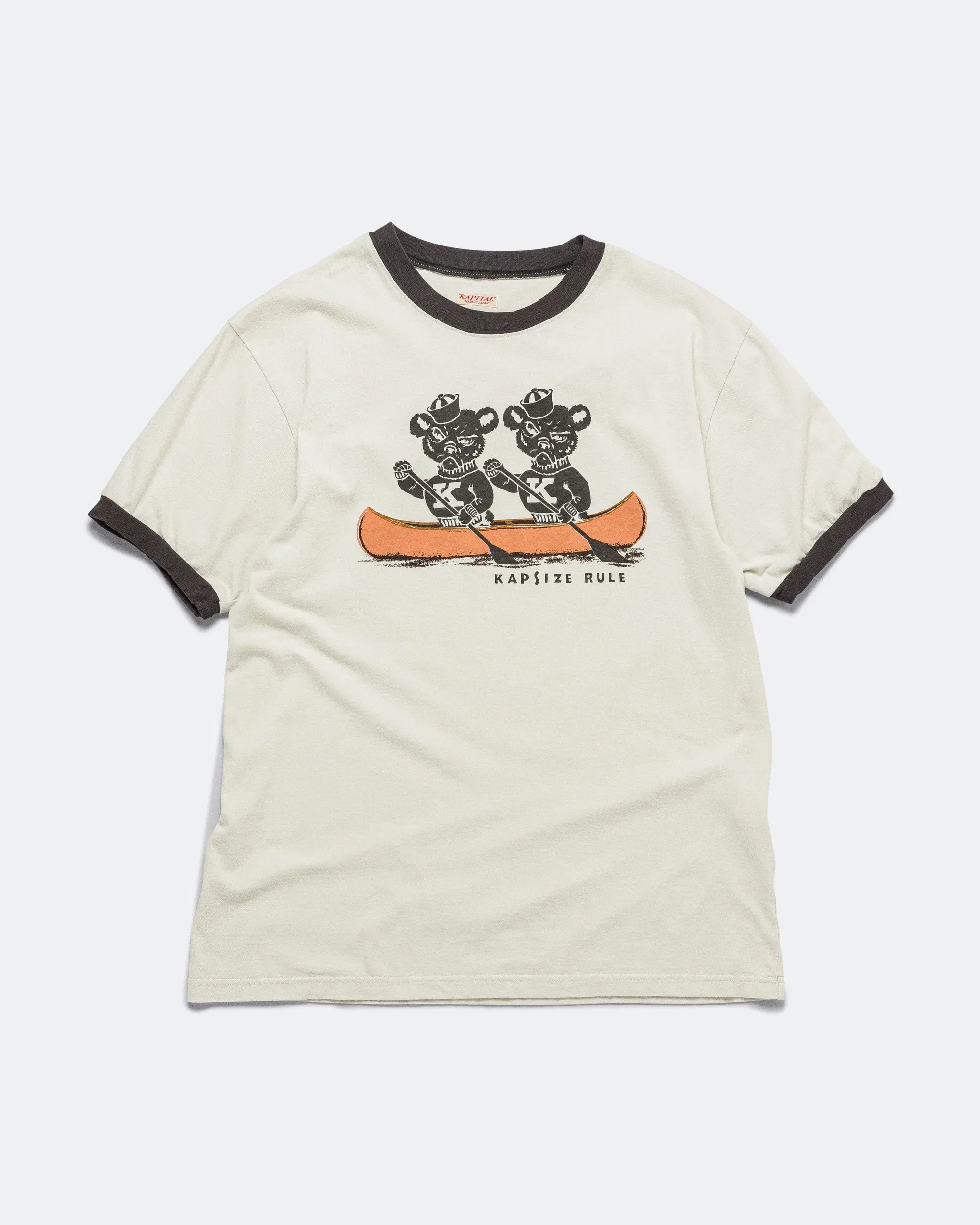 KAPITAL 20/-Jersey RINGER T ('K' BEAR) - Grey