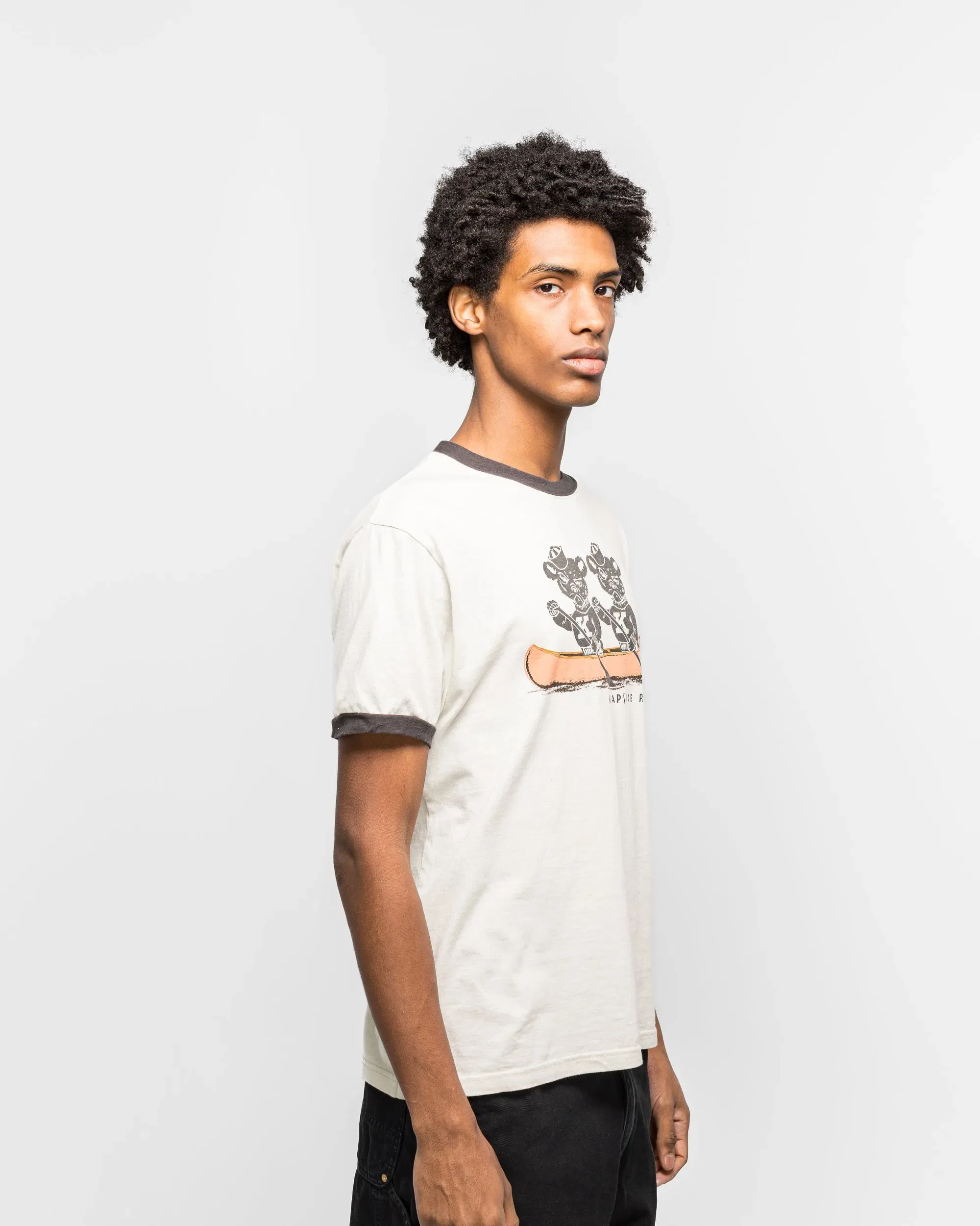 KAPITAL 20/-Jersey RINGER T ('K' BEAR) - Grey