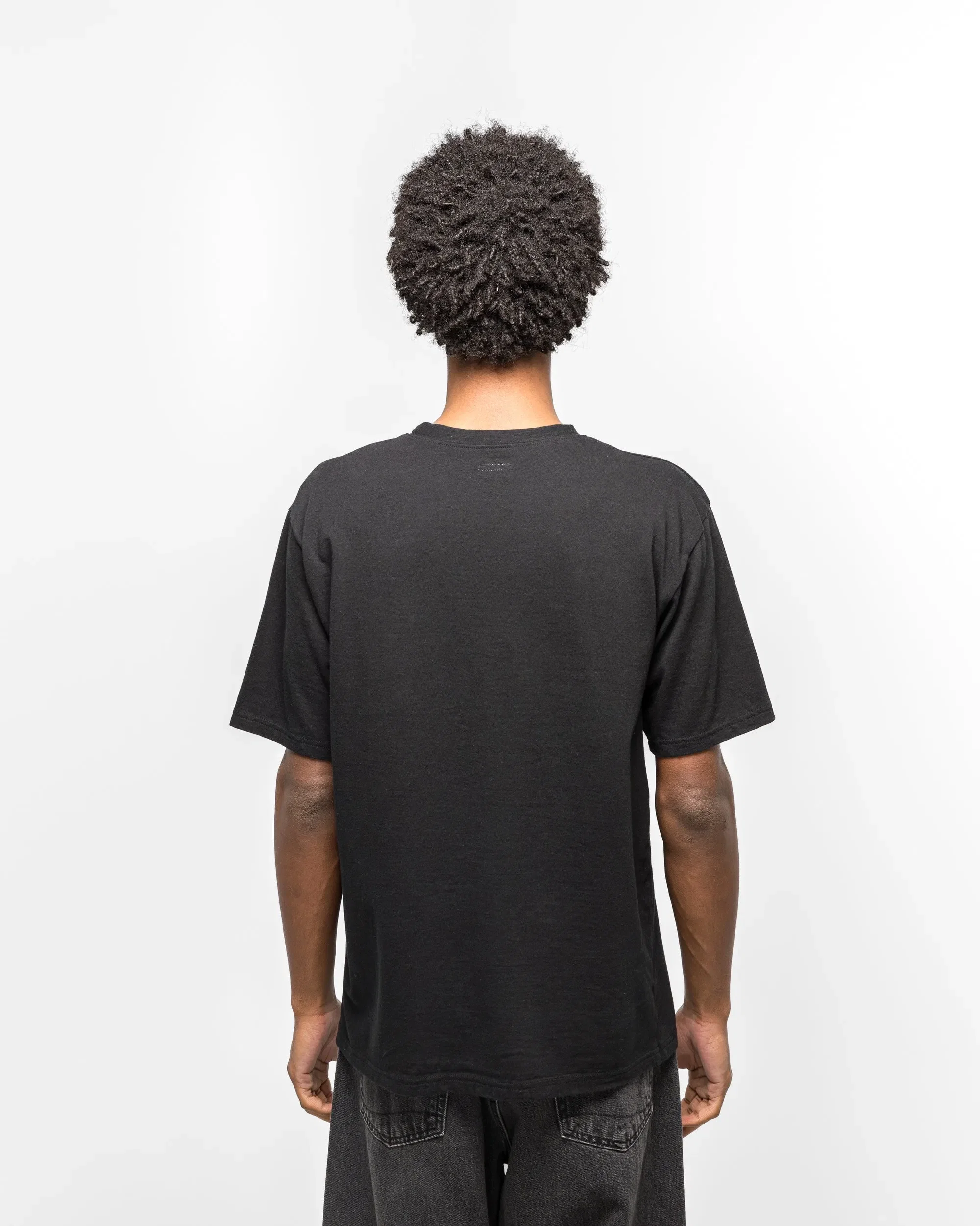 KAPITAL 20/-Jersey Crew T (Two Trouts PECKISH RAINBOWY) - Black