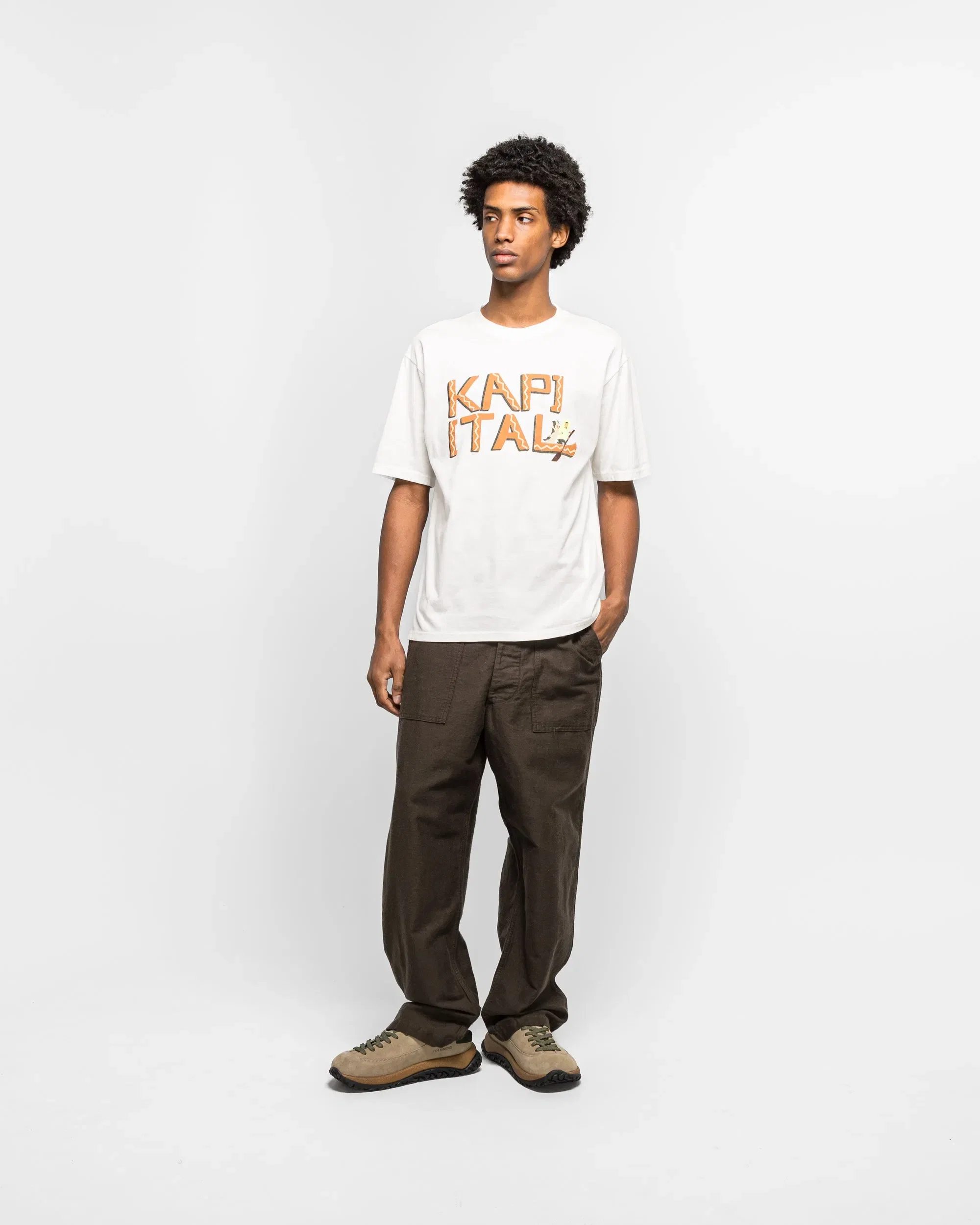 KAPITAL 20/-Jersey Crew T (CANOE KAPITAL) - Brick
