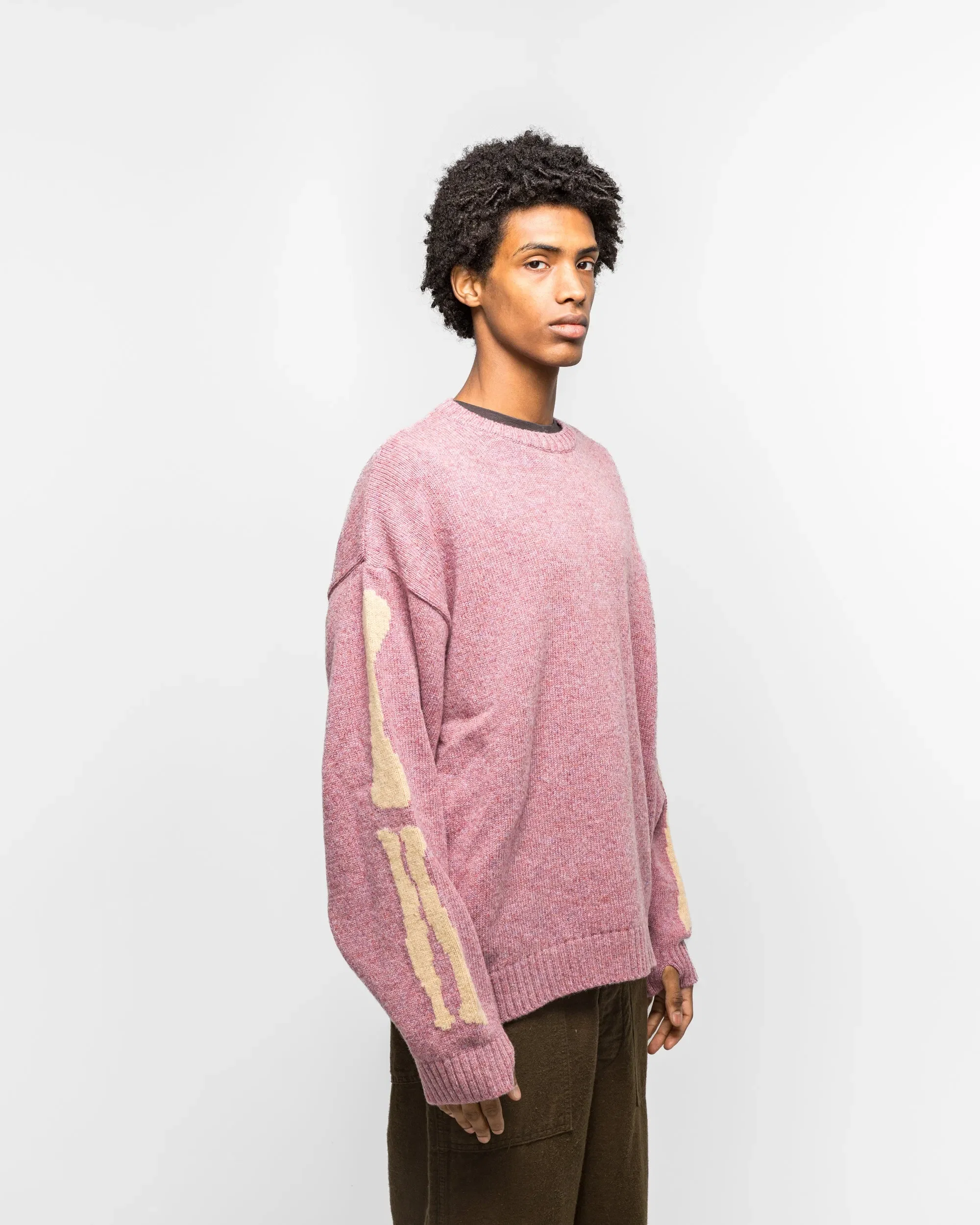 KAPITAL 5G Wool BONE Crew Sweater - Light Purple