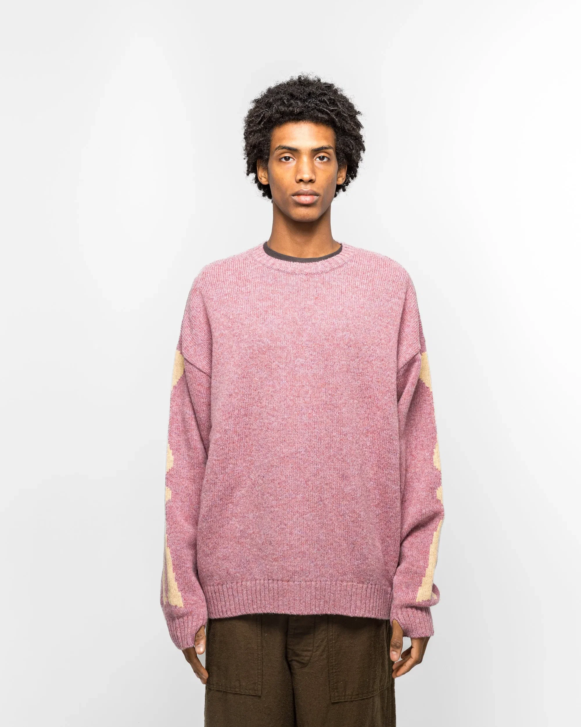 KAPITAL 5G Wool BONE Crew Sweater - Light Purple