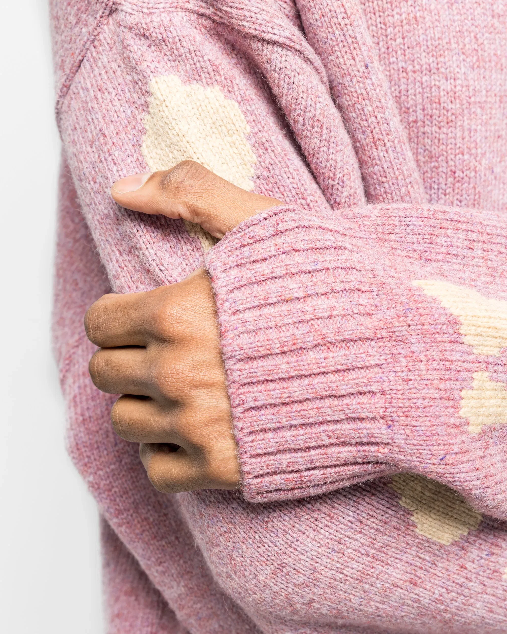 KAPITAL 5G Wool BONE Crew Sweater - Light Purple