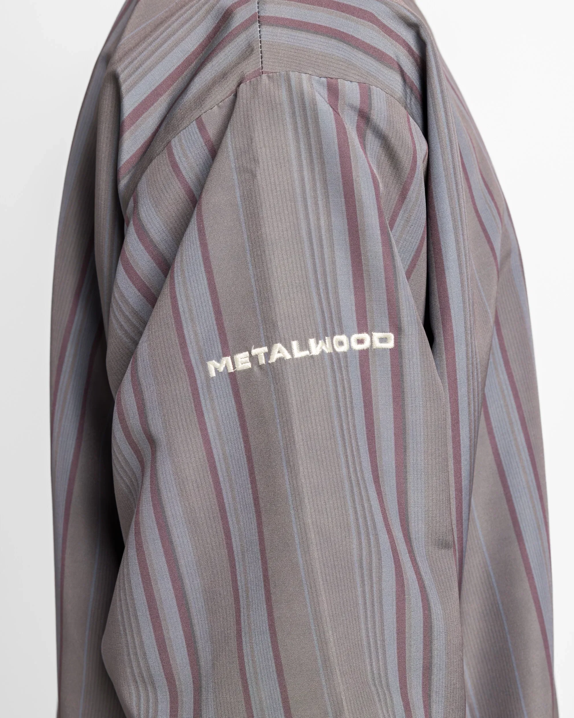 Metalwood Lined V-Neck Pullover Windbreaker - Multi