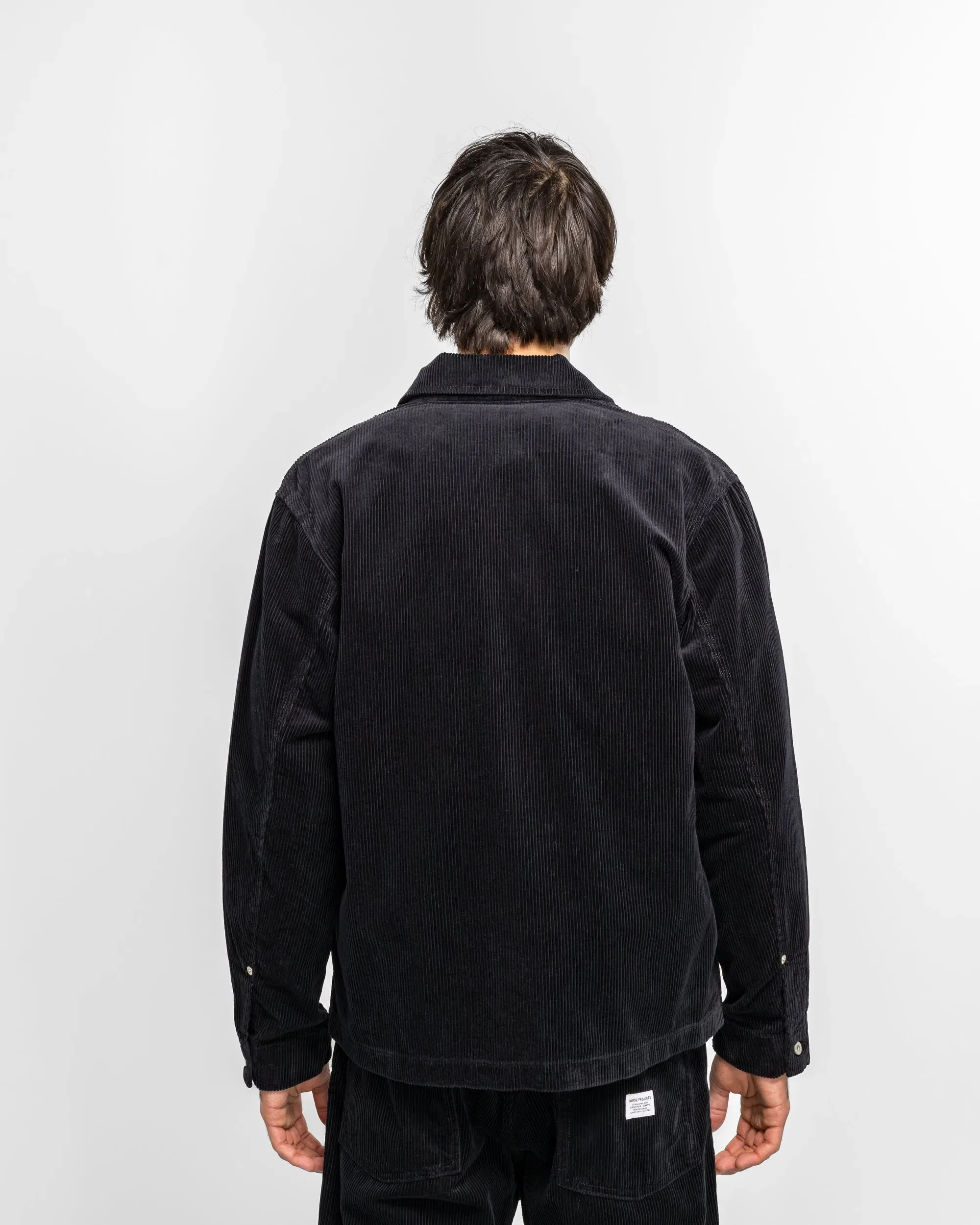 Norse Projects Folke Wide Corduroy Chore Jacket - Dark Navy