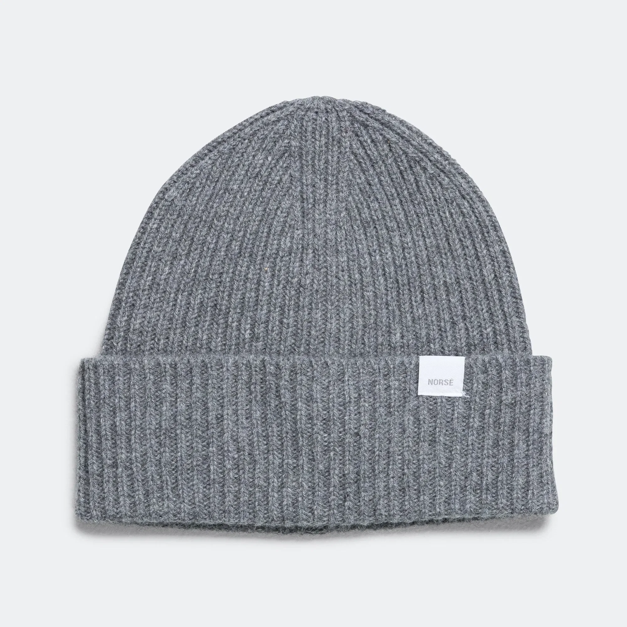 Norse Projects Standard Merino Lambswool Beanie - Grey Melange