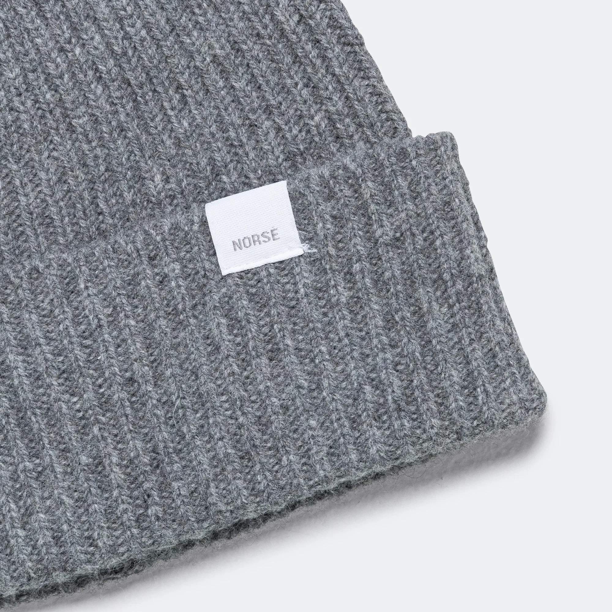 Norse Projects Standard Merino Lambswool Beanie - Grey Melange