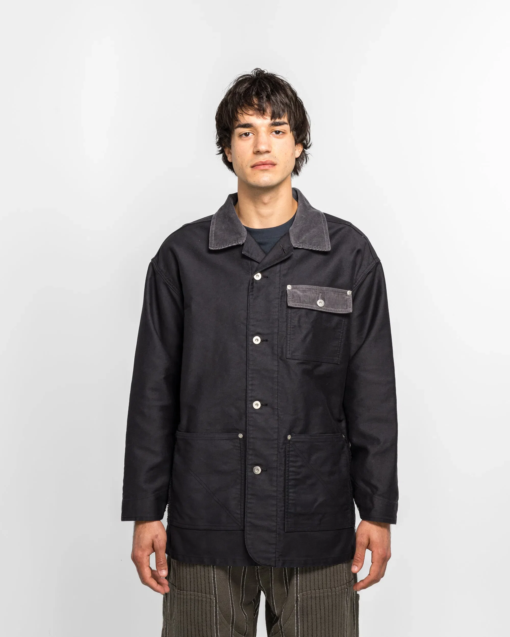 NOMARHYTHM TEXTILE French Work Coverall Jacket - Black