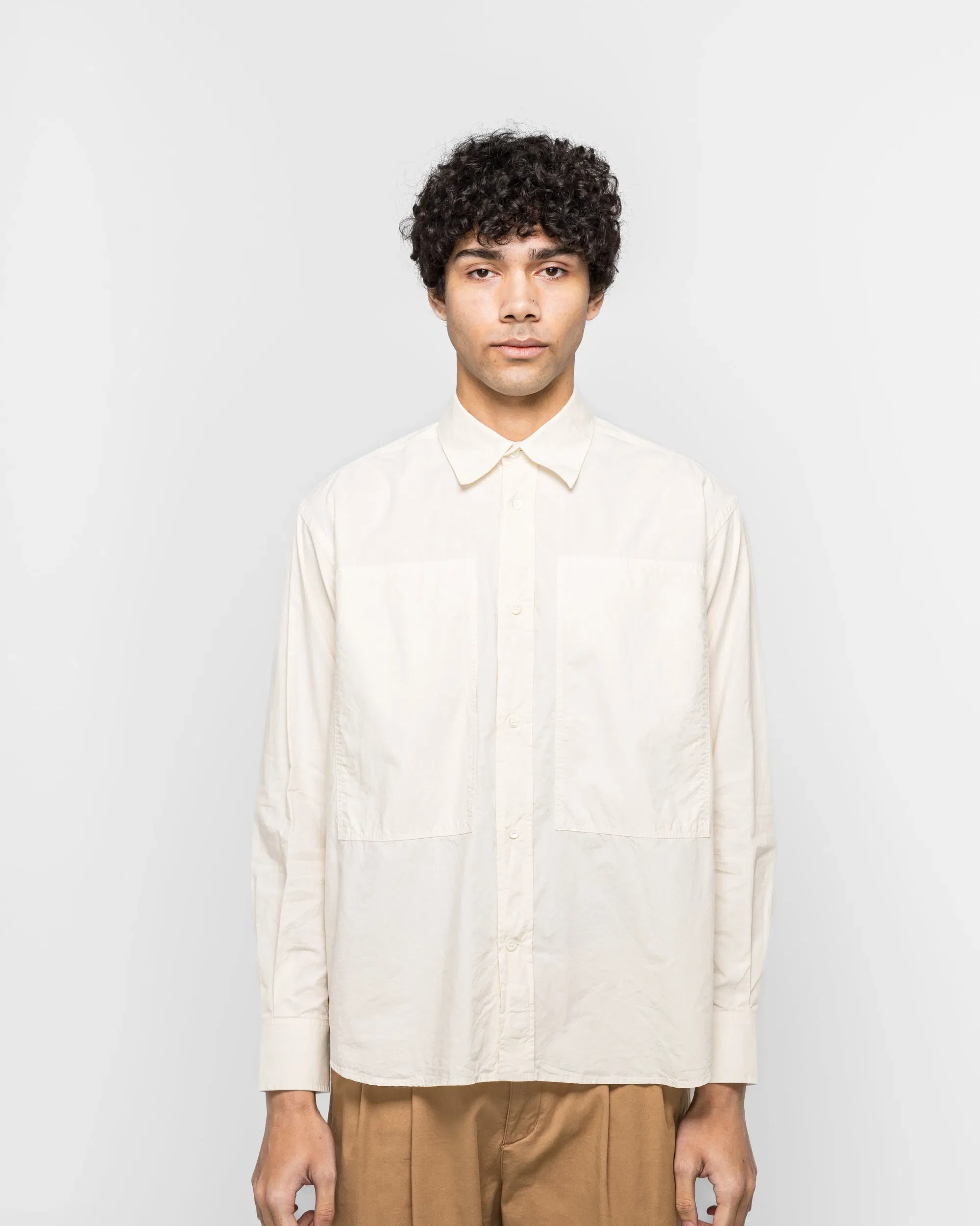 Norse Projects Ole Fatigue Cotton Tencel Shirt - Oatmeal