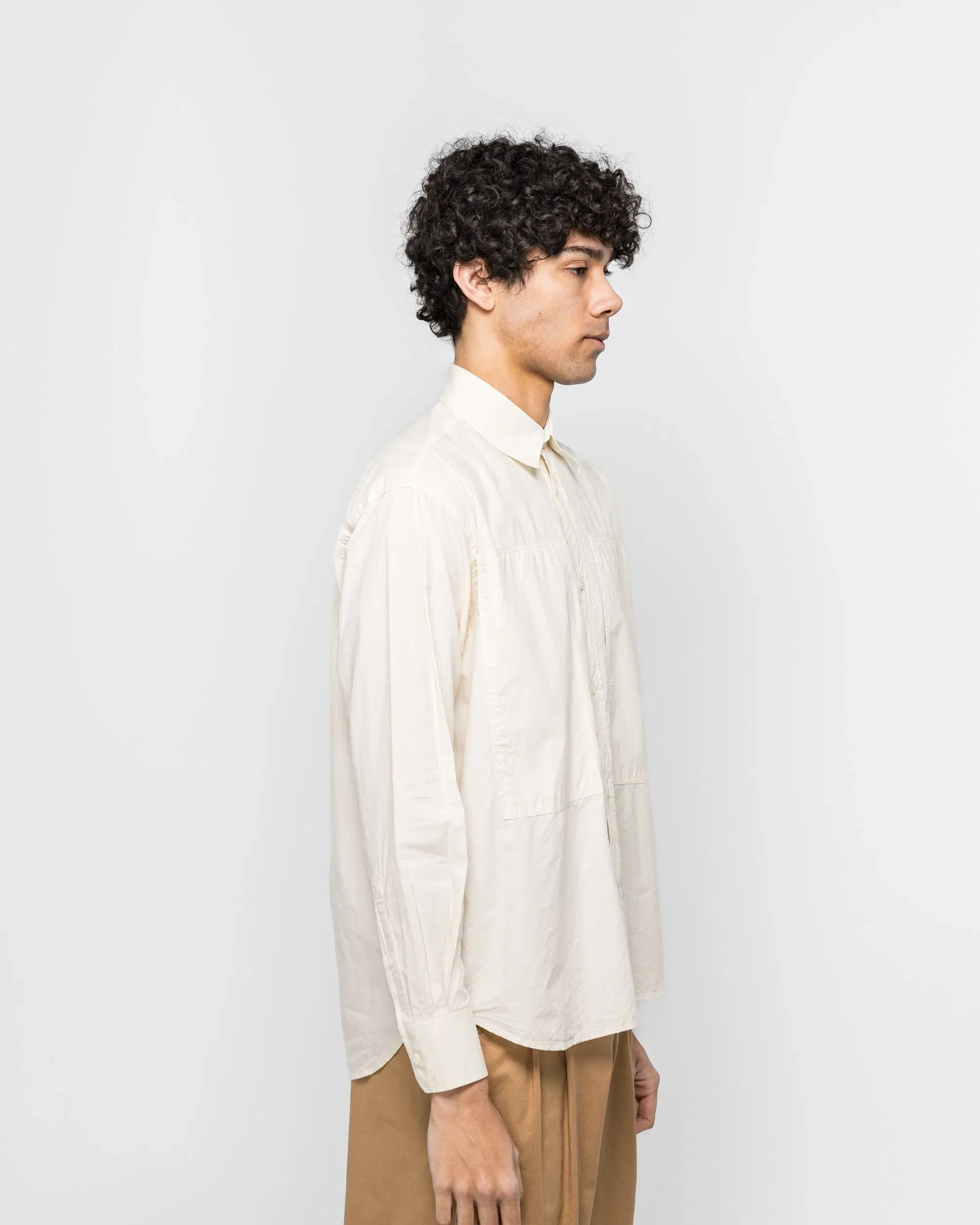 Norse Projects Ole Fatigue Cotton Tencel Shirt - Oatmeal