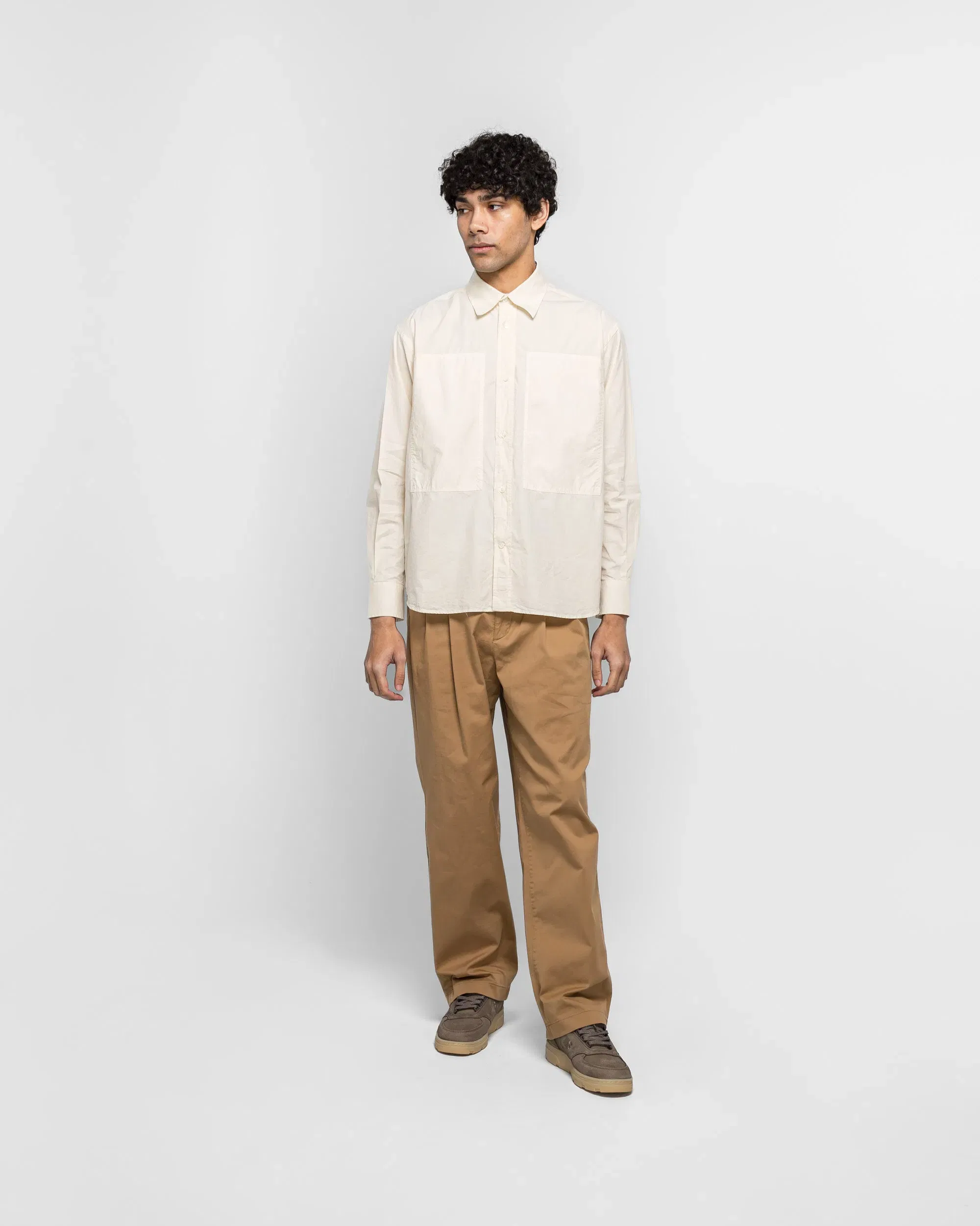 Norse Projects Ole Fatigue Cotton Tencel Shirt - Oatmeal