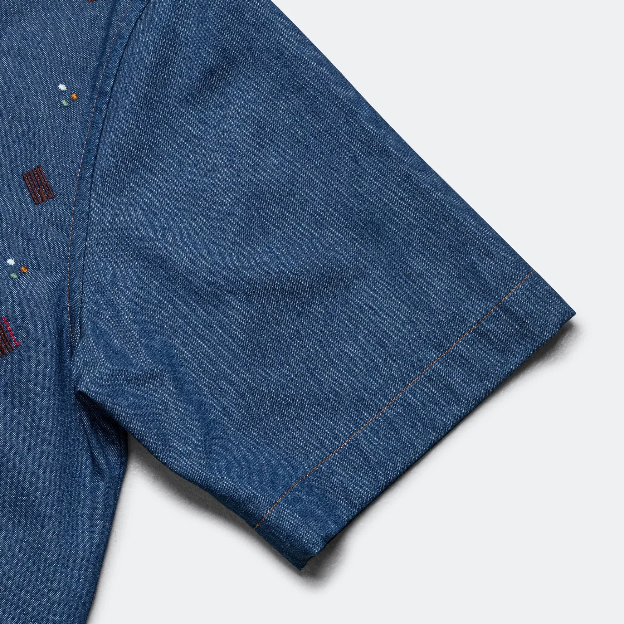 Marni Short Sleeve Pattern Cotton Shirt - Blue