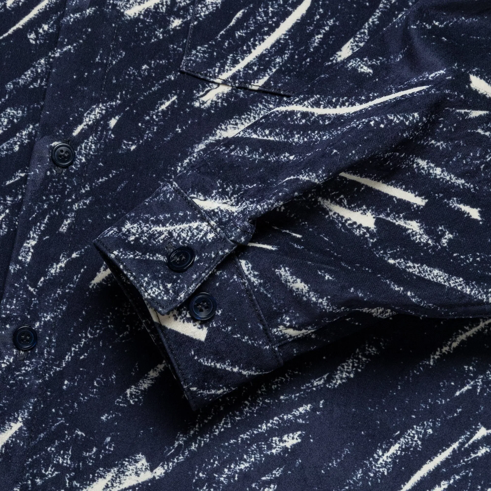 Marni Crayon Pattern Flocked Denim Shirt - Blue