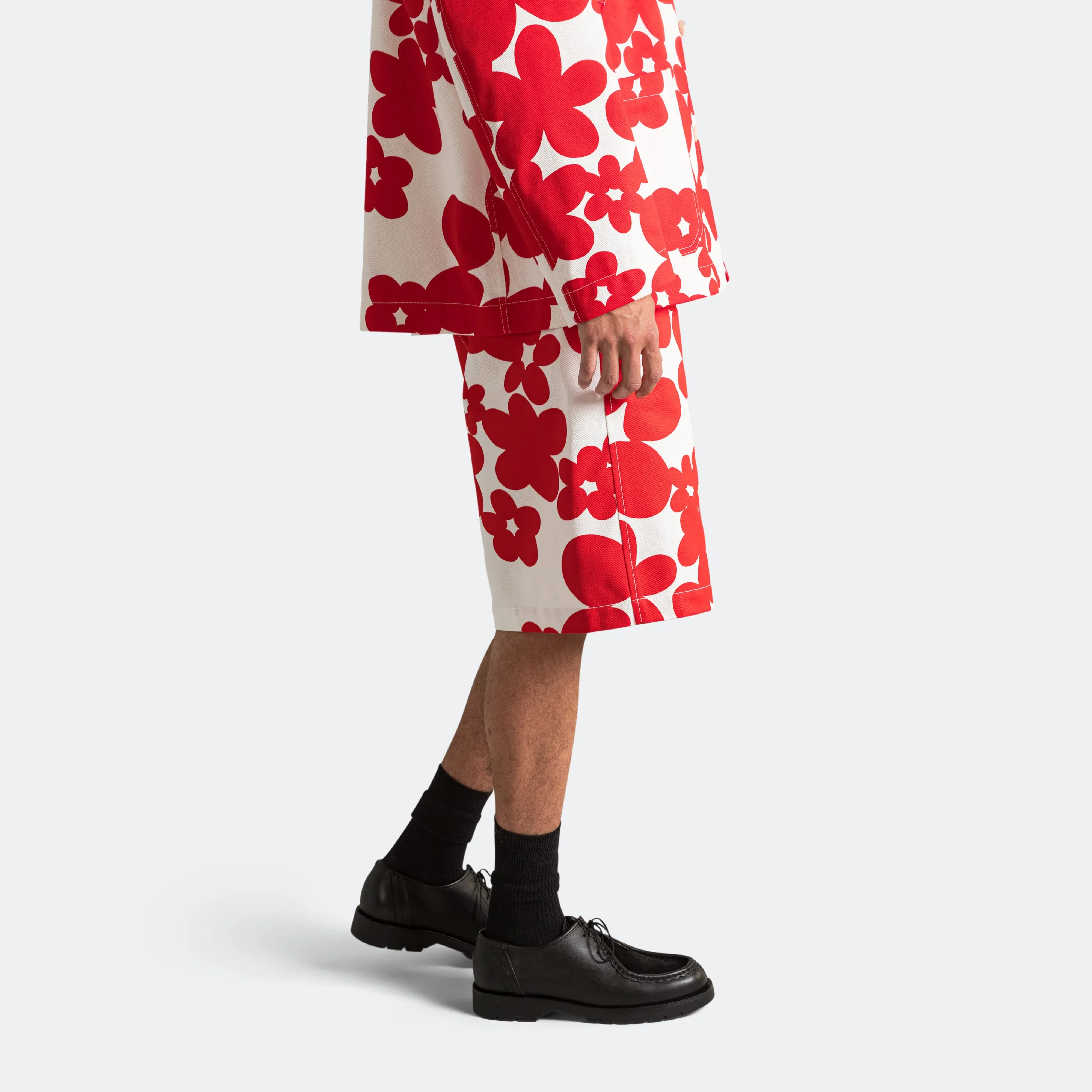 Marni Dillies Gabardine Shorts - Crimson