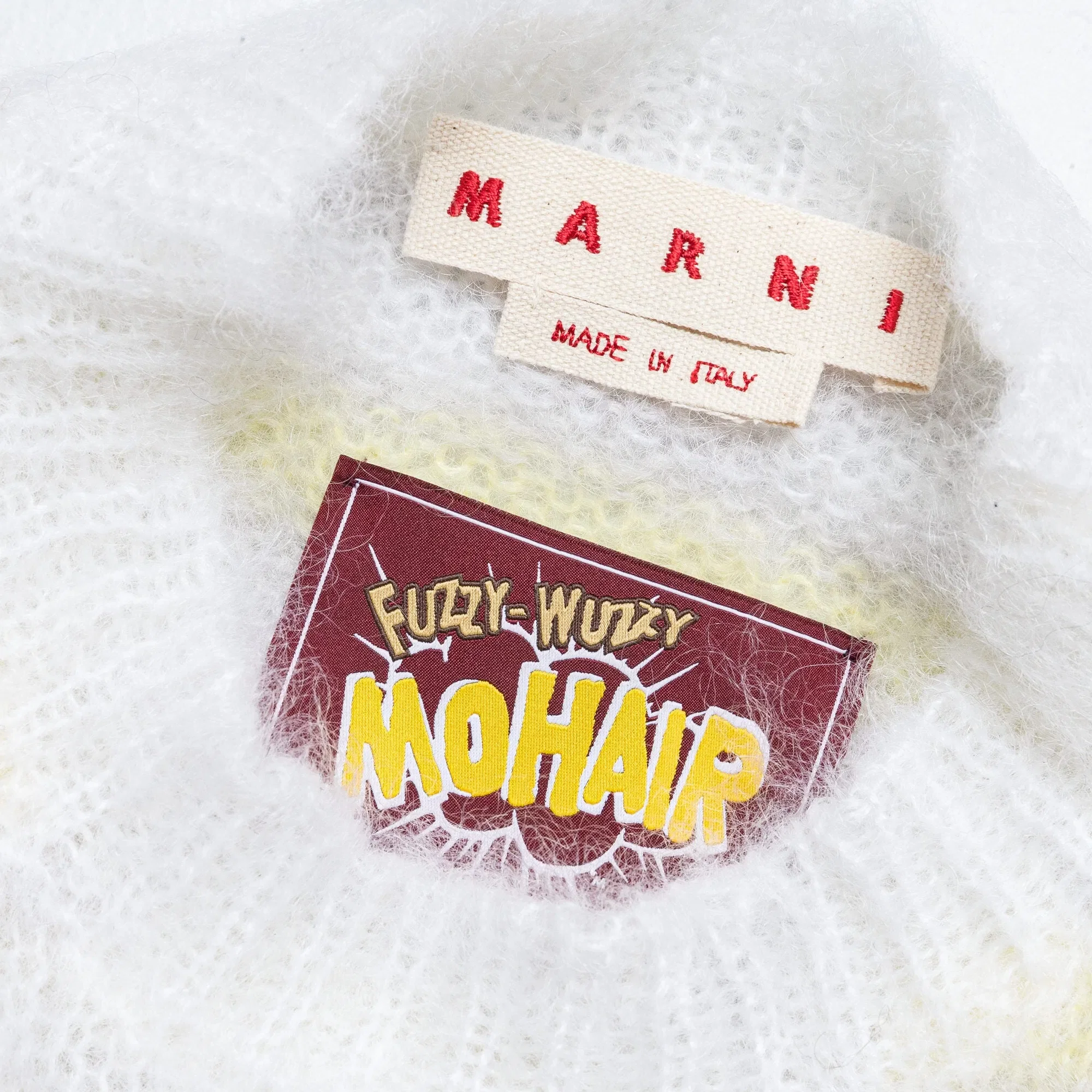 Marni Striped Mohair Sweater - Lily White