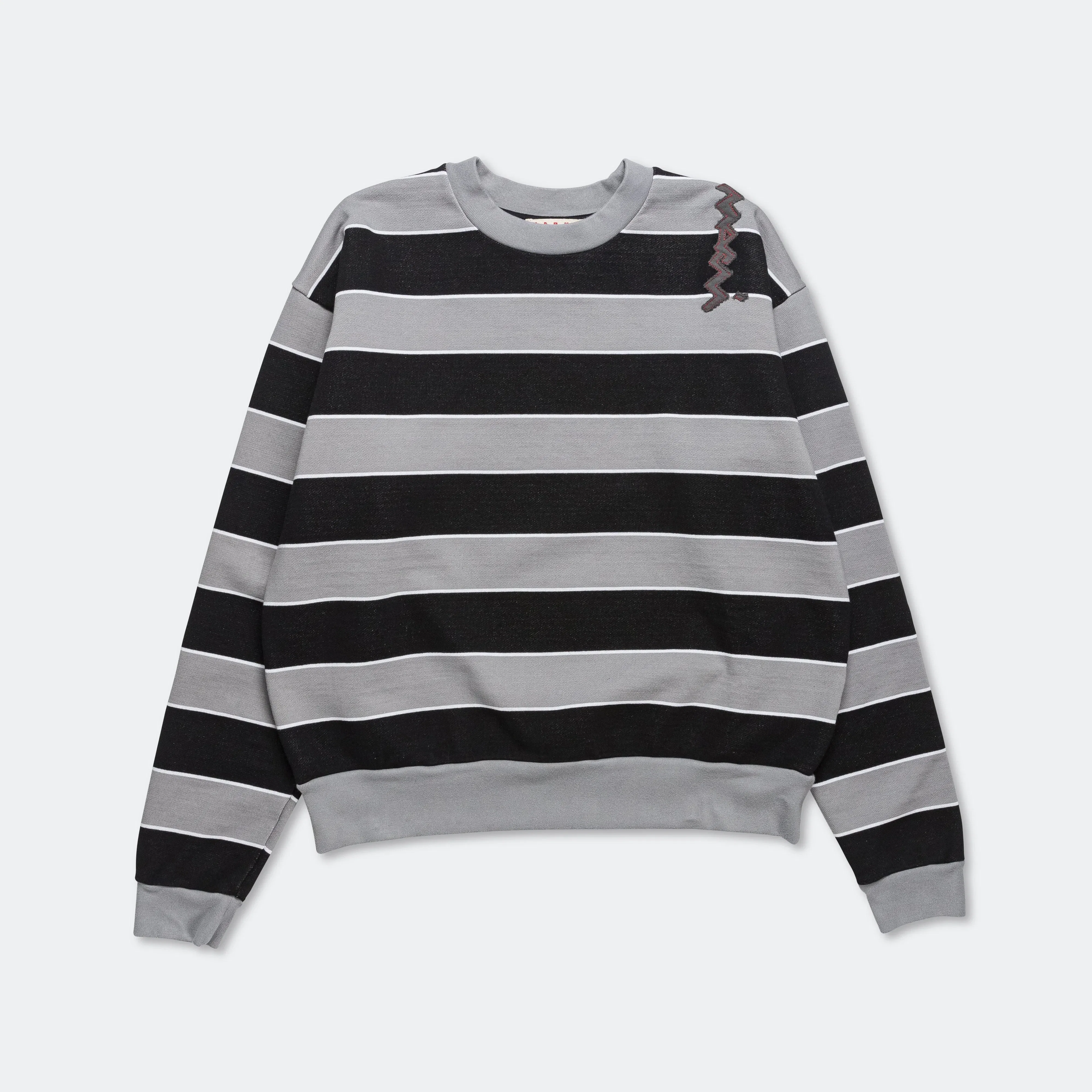 Marni Striped Sweatshirt - Grey/Black