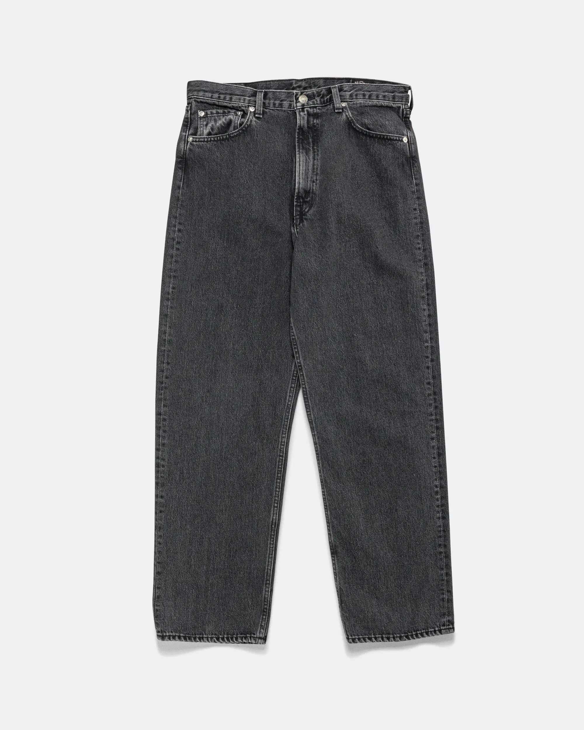 orSlow 101 Dad's Fit Denim Pants - Black Denim Stone Wash