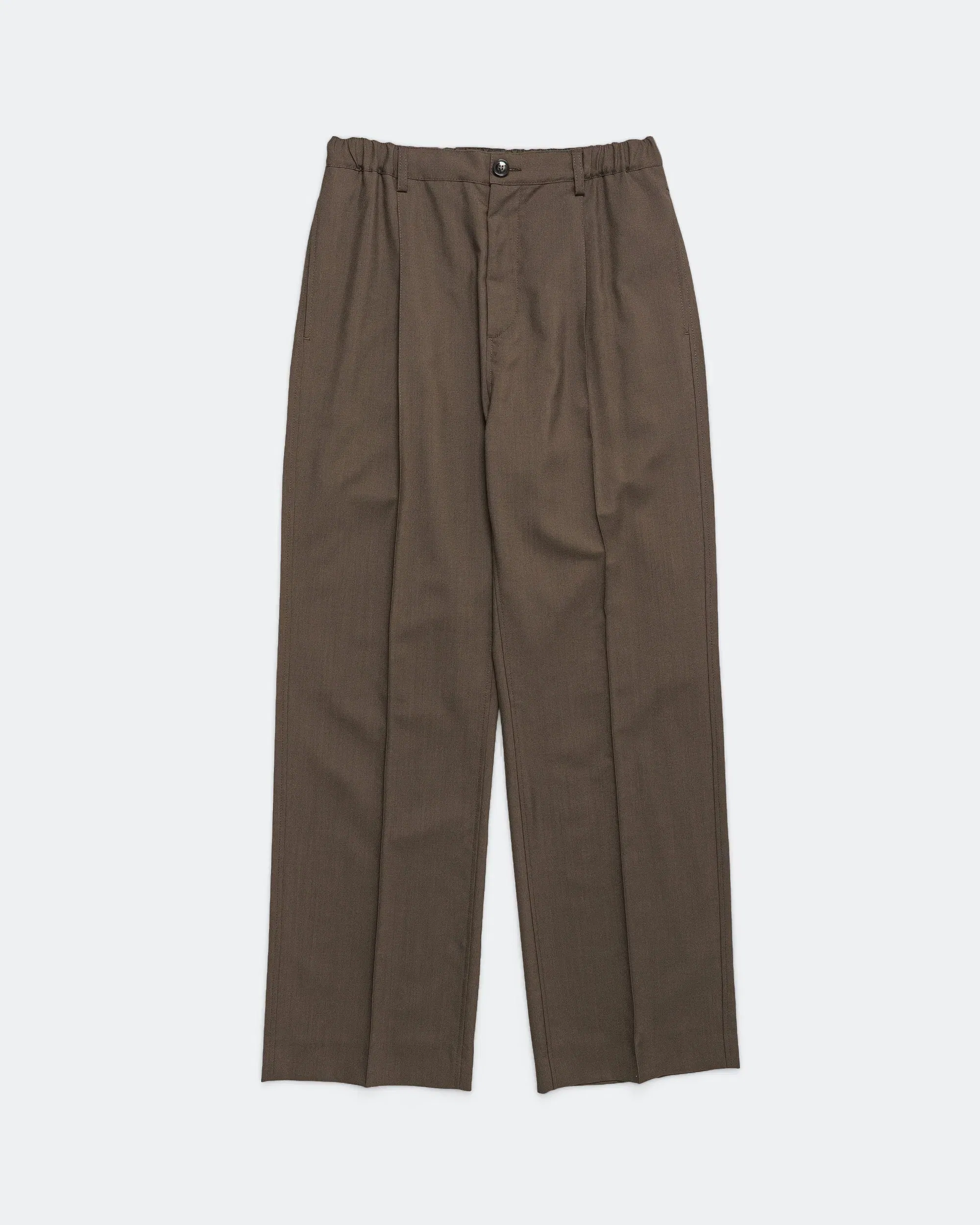 Marni Tropical Wool Pleated Trousers - Truffle