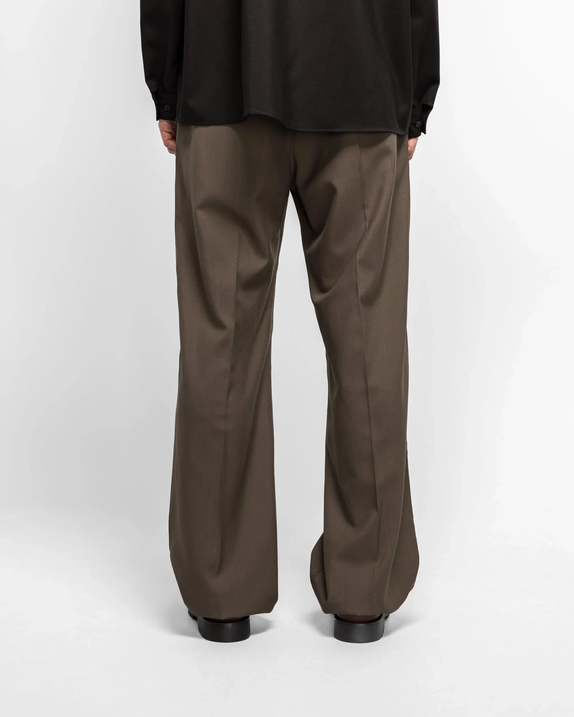 Marni Tropical Wool Pleated Trousers - Truffle