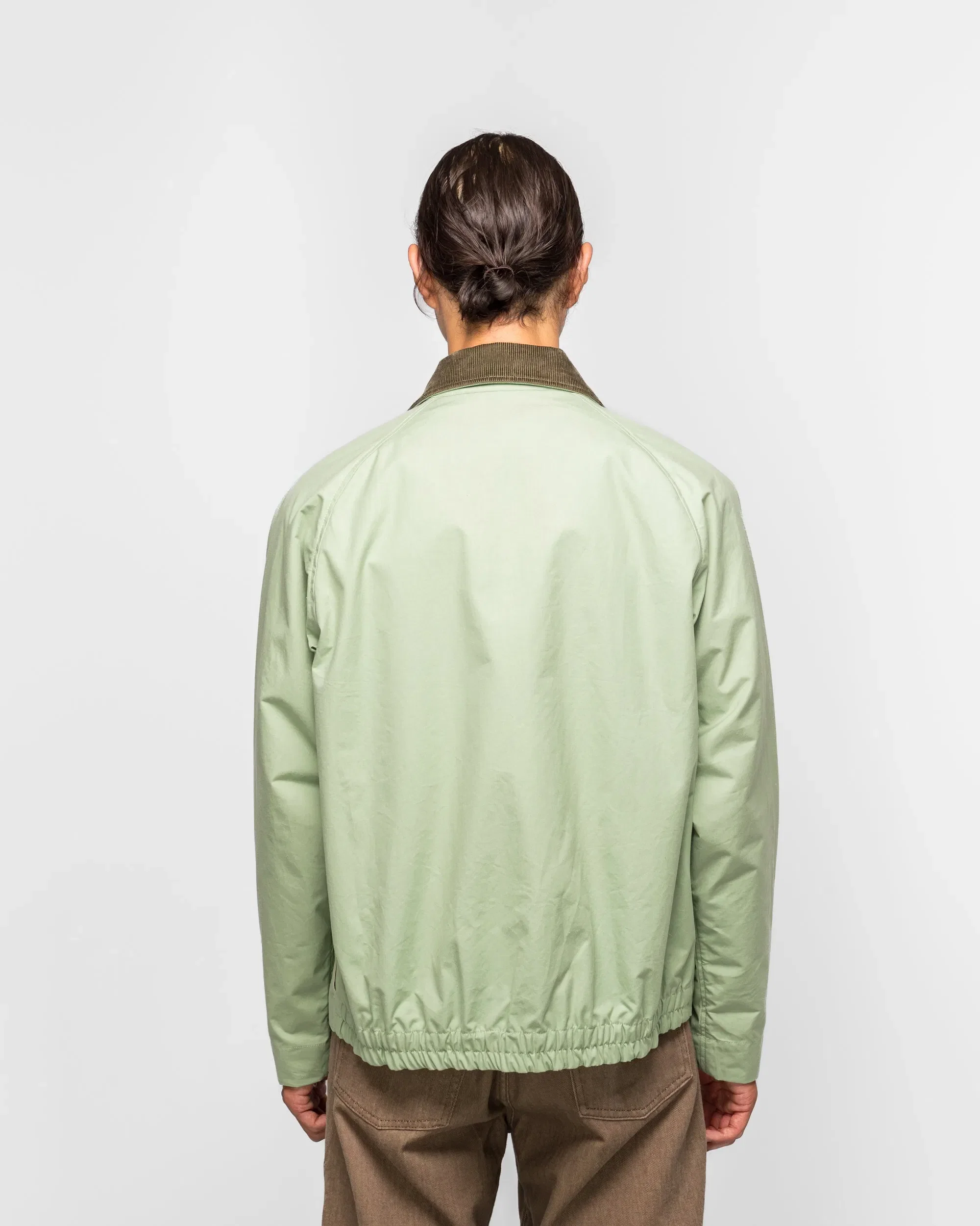 Norse Projects Holmen Wax Raglan Light Jacket - Basil