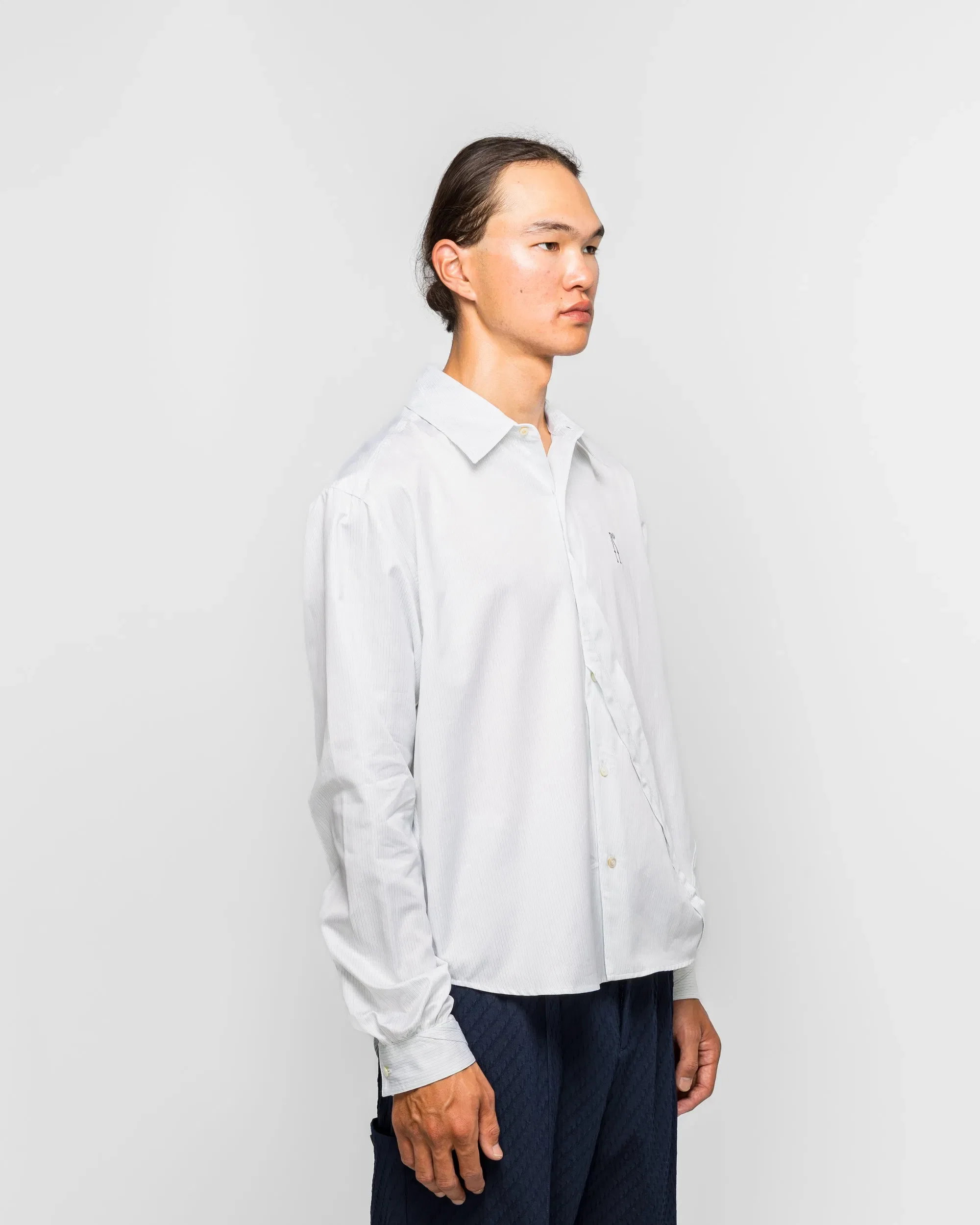 Kiko Kostadinov Ohne K-Dart Shirt - Blue/Green Double Stripe