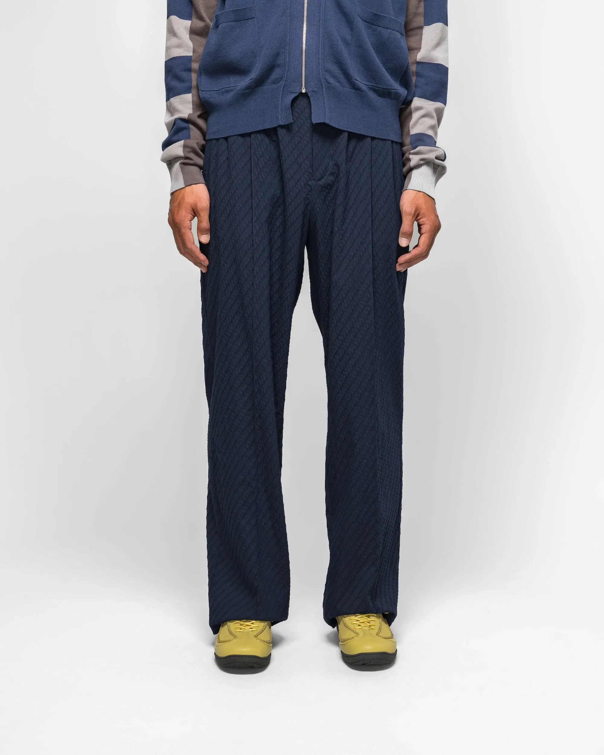 Kiko Kostadinov Noro Trouser - Abyss Blue Wavy Wool