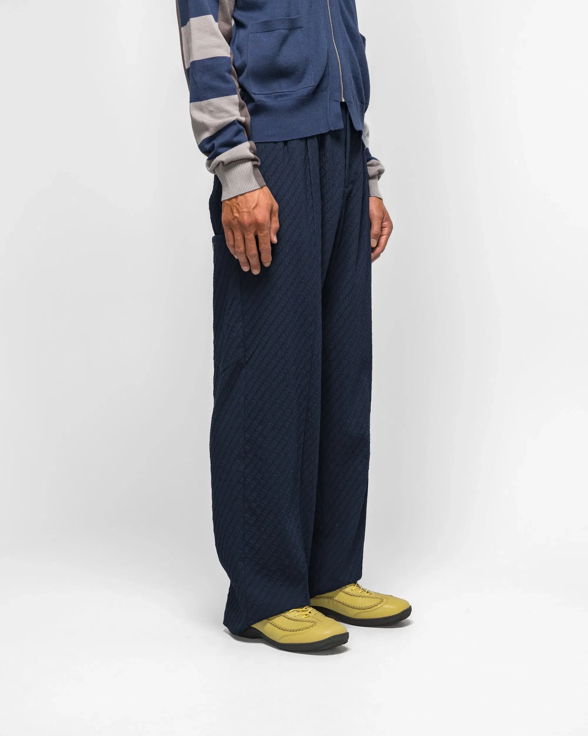 Kiko Kostadinov Noro Trouser - Abyss Blue Wavy Wool
