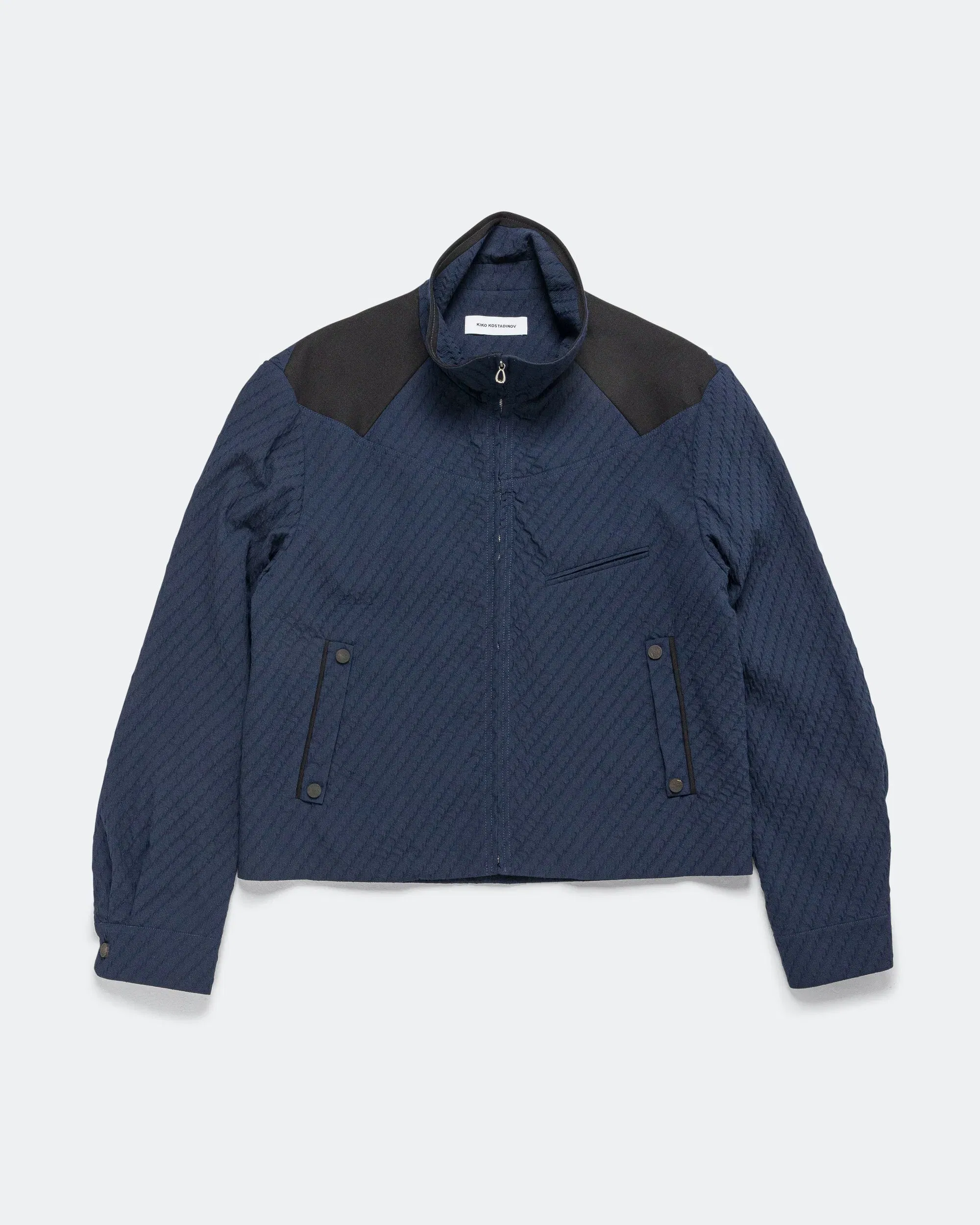 Kiko Kostadinov Noro Blazer - Abyss Blue Wavy Wool