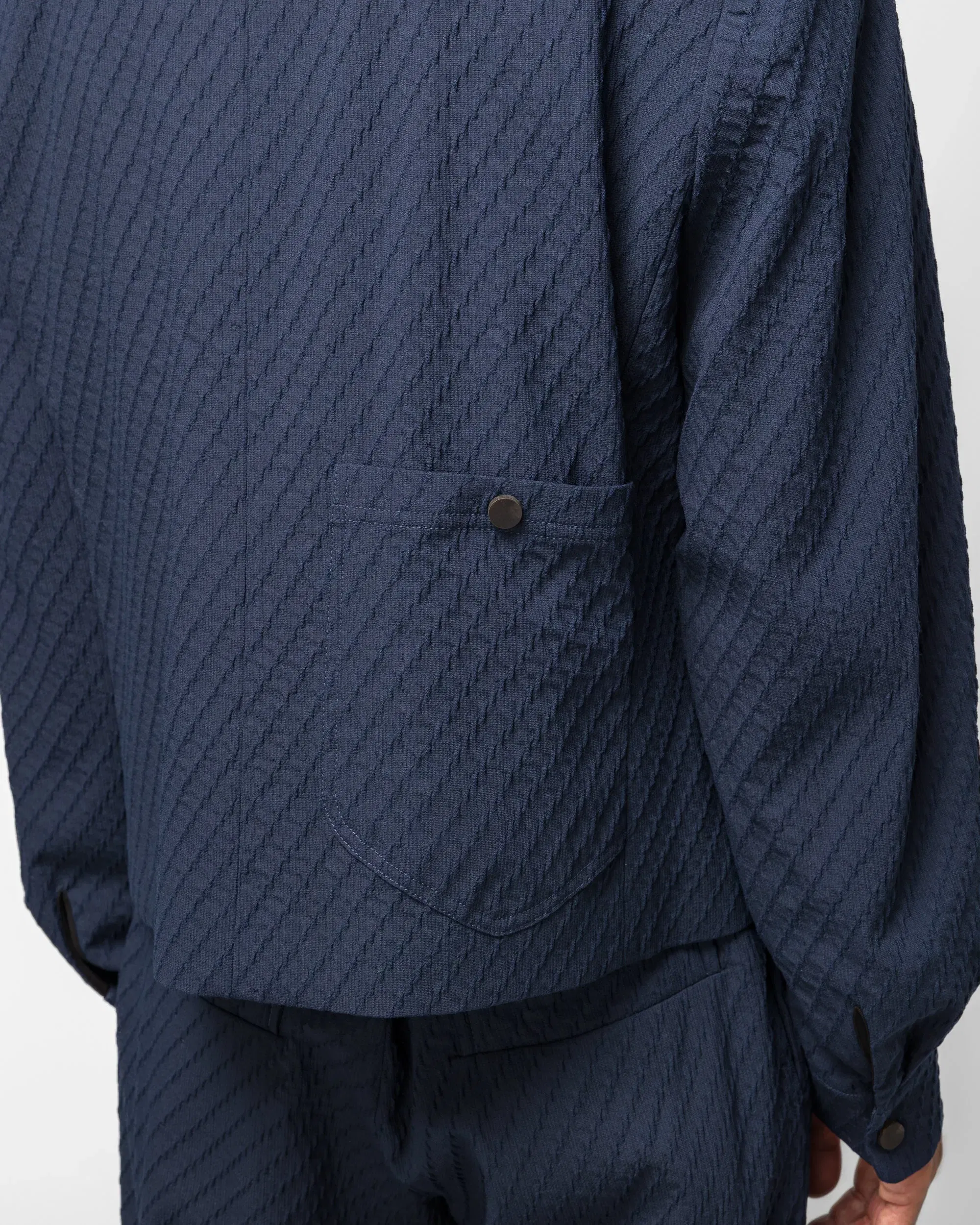 Kiko Kostadinov Noro Blazer - Abyss Blue Wavy Wool