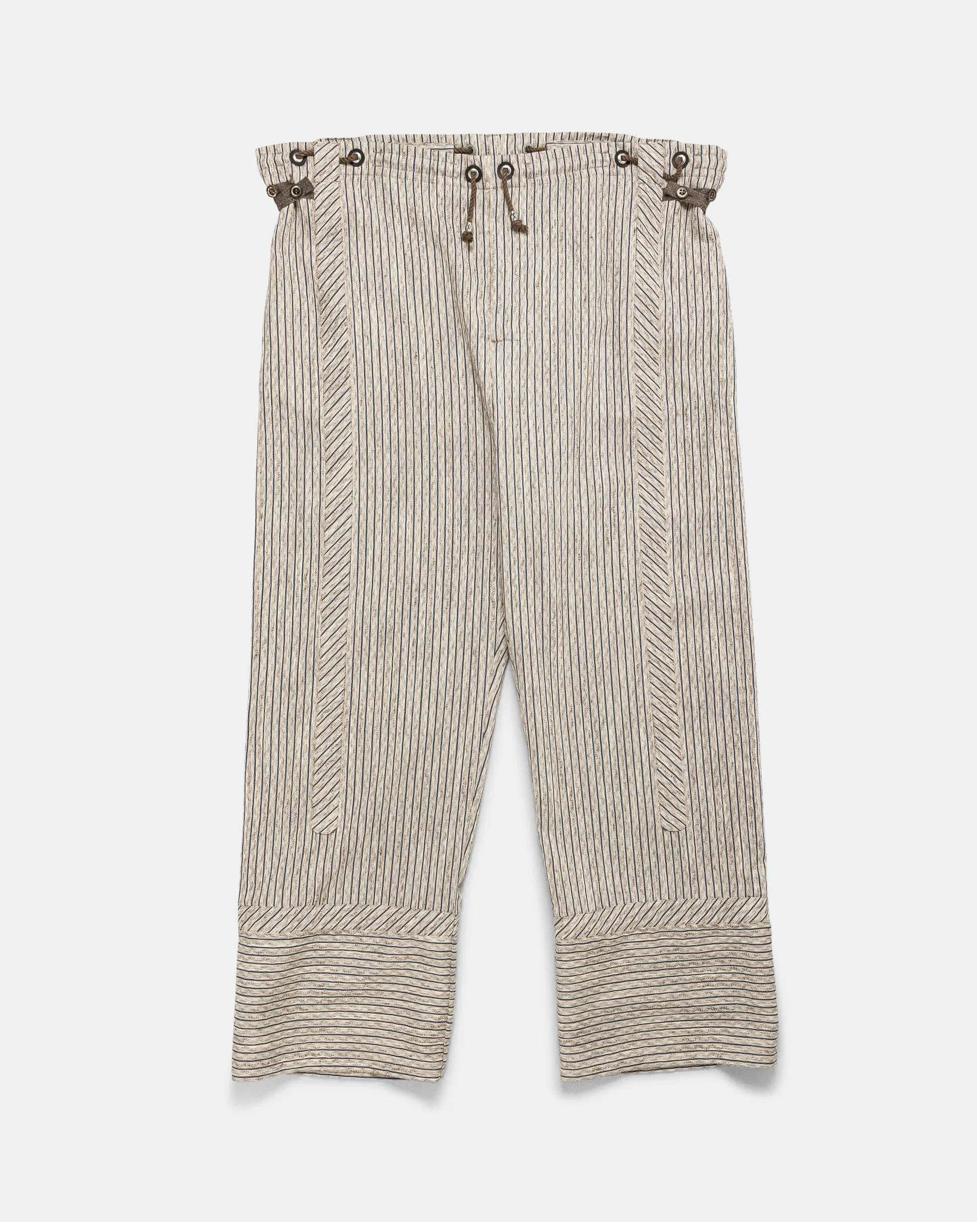Kiko Kostadinov Kyan Trouser - Tan/Blue Textured Stripe